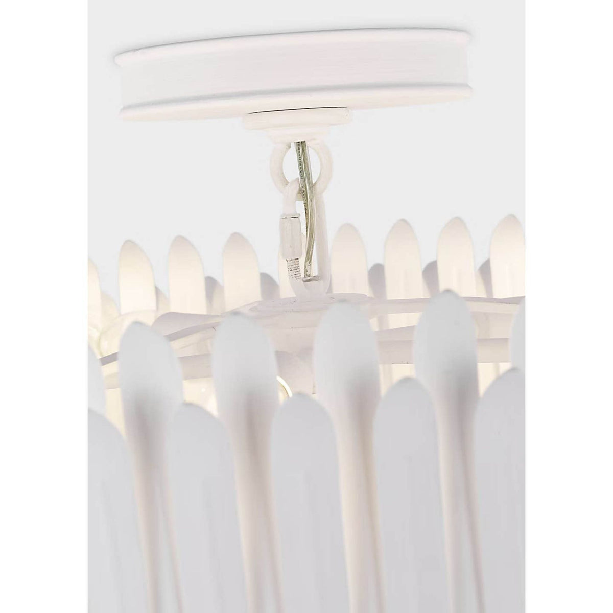 Suzanne Kasler Leslie 21" Semi-Flush in Plaster White W20.75" x H8.75"