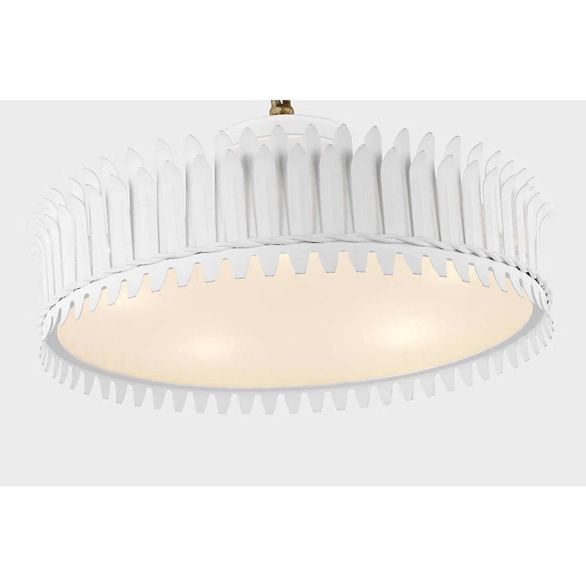 Suzanne Kasler Leslie 21" Semi-Flush in Plaster White W20.75" x H8.75"