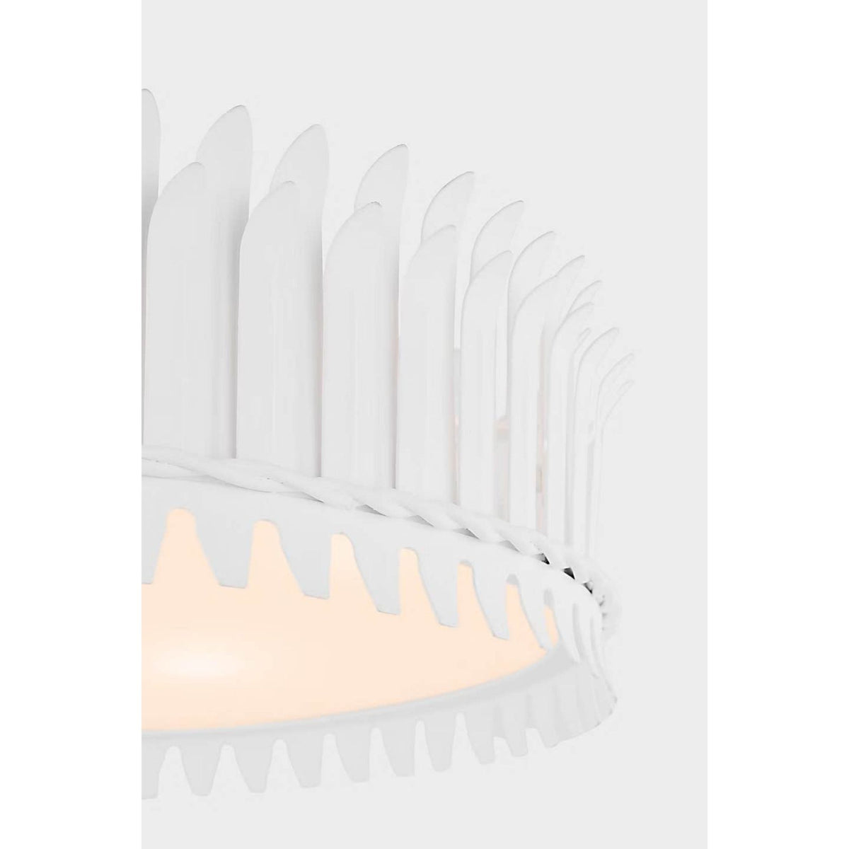 Suzanne Kasler Leslie 21" Semi-Flush in Plaster White W20.75" x H8.75"