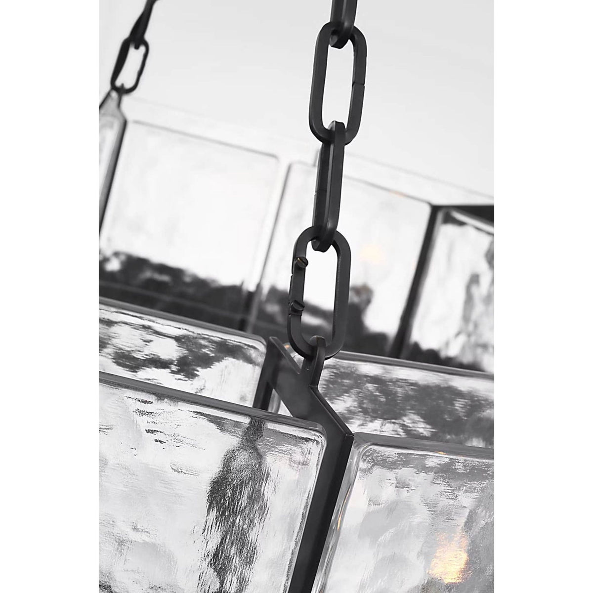 Suzanne Kasler Solera 37" Barrel Chandelier in Bronze with Clear Wavy Glass W37.25" x H35.75"