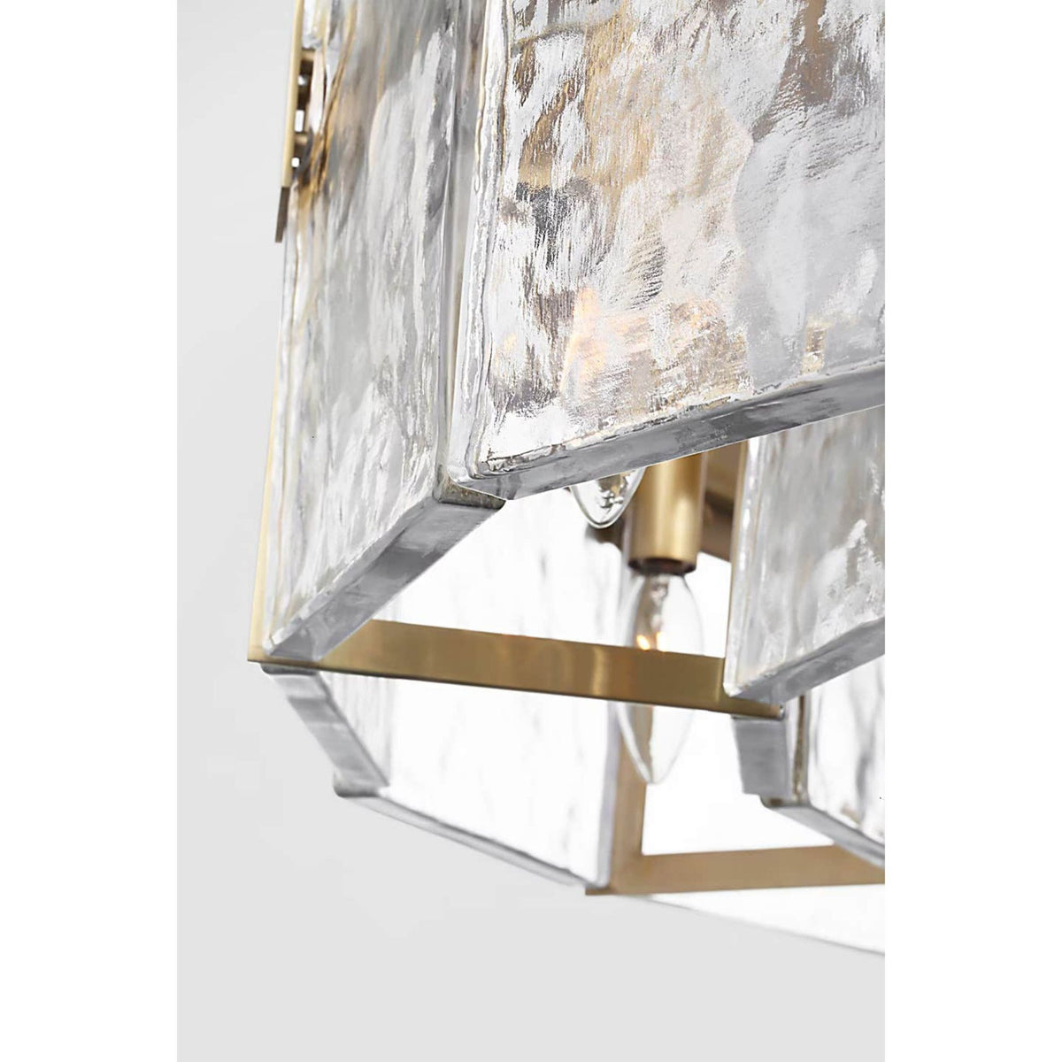 Suzanne Kasler Solera 37" Barrel Chandelier in Hand-Rubbed Antique Brass with Clear Wavy Glass W37.25" x H35.75"