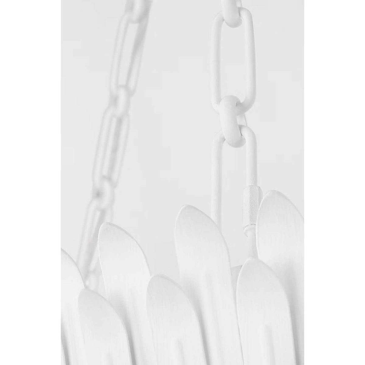 Suzanne Kasler Leslie 27" Chandelier in Plaster White with Frosted Acrylic W26.75" x H26.5"