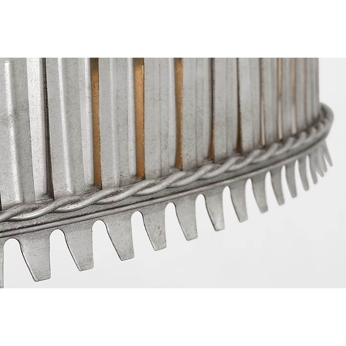 Suzanne Kasler Leslie 37" Chandelier in Burnished Silver Leaf with Frosted Acrylic W36.75" x H29.75"