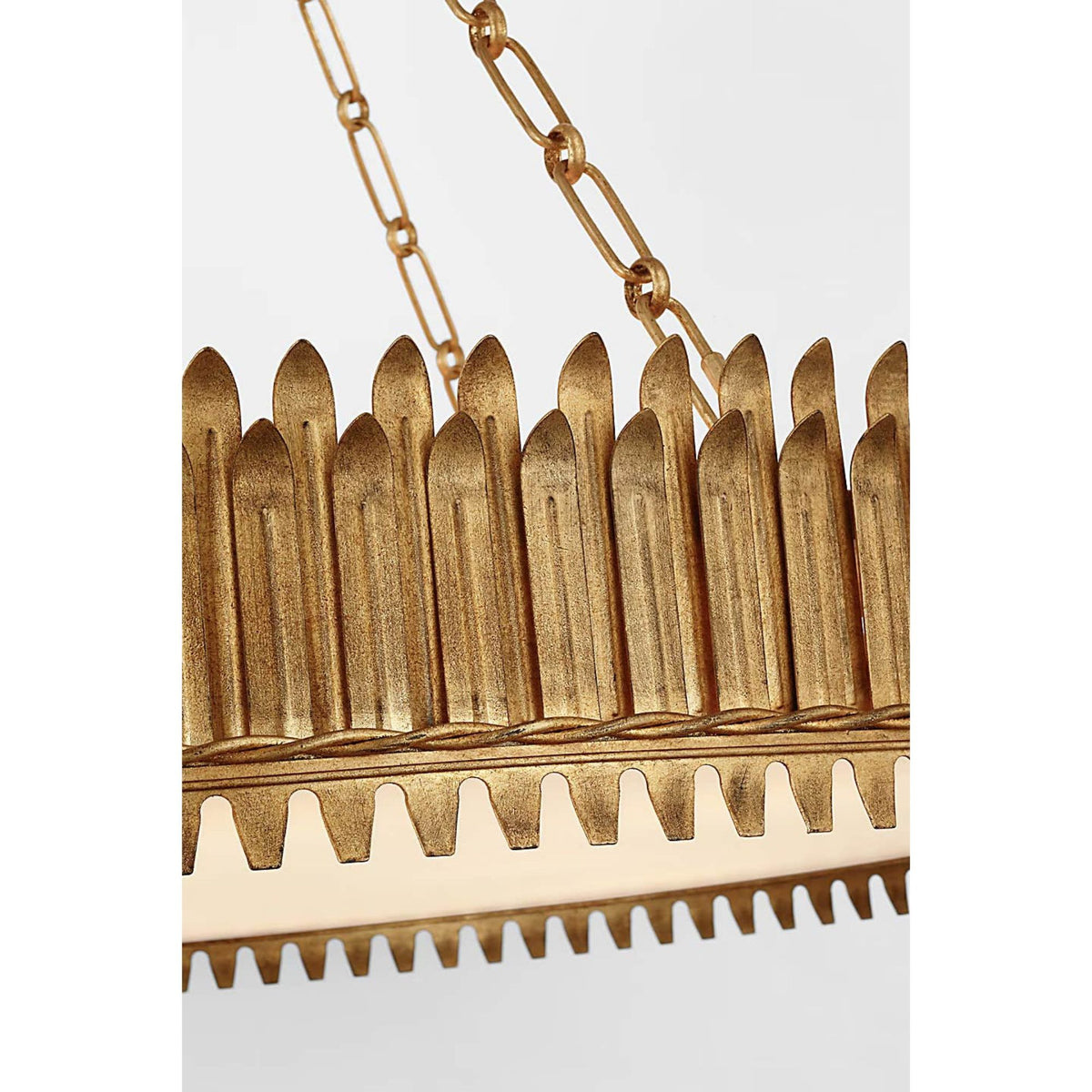 Suzanne Kasler Leslie 37" Chandelier in Gilded Iron with Frosted Acrylic W36.75" x H29.75"