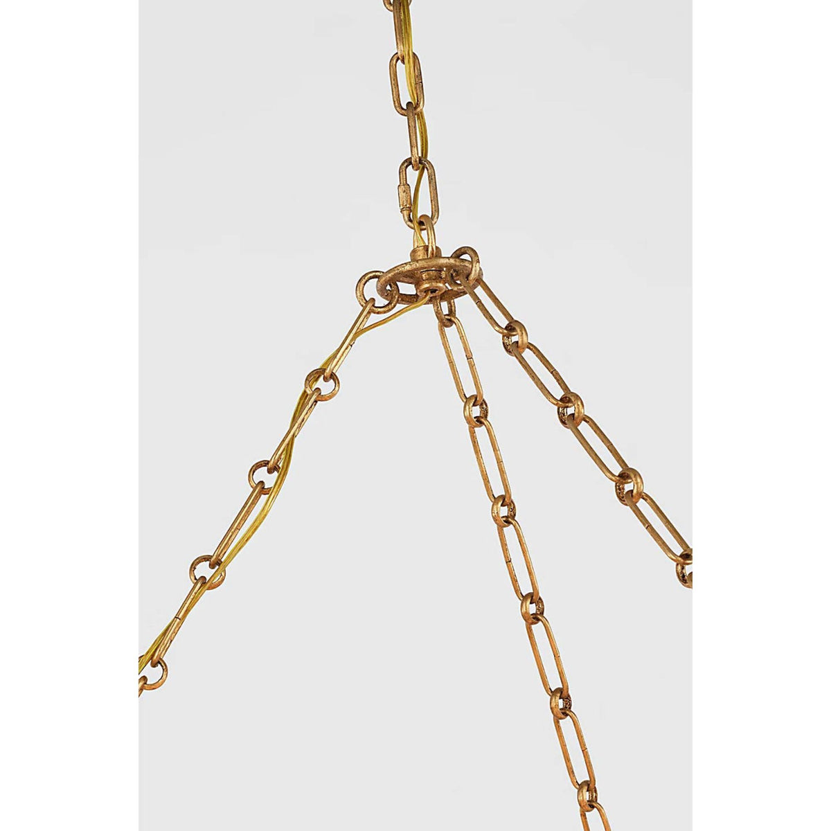 Suzanne Kasler Leslie 37" Chandelier in Gilded Iron with Frosted Acrylic W36.75" x H29.75"