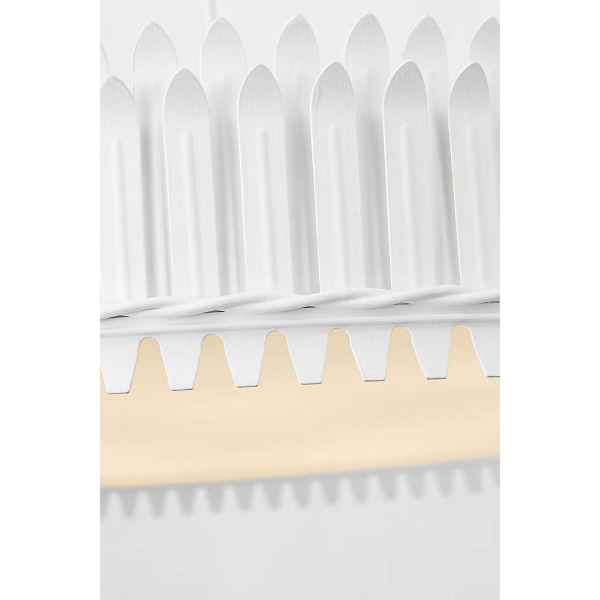 Suzanne Kasler Leslie 37" Chandelier in Plaster White with Frosted Acrylic W36.75" x H29.75"