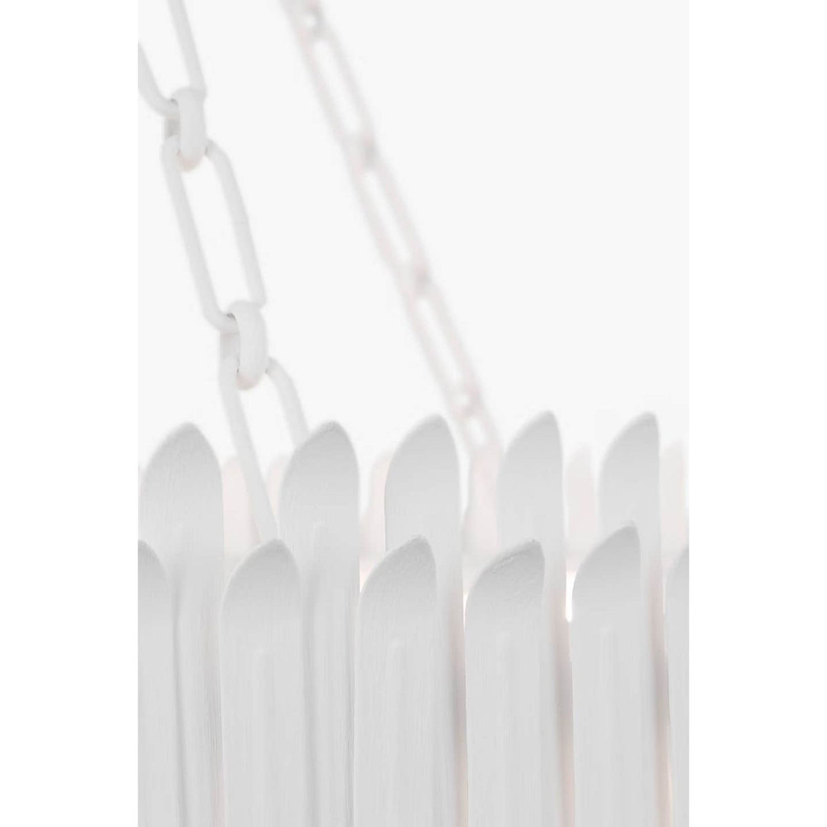 Suzanne Kasler Leslie 37" Chandelier in Plaster White with Frosted Acrylic W36.75" x H29.75"