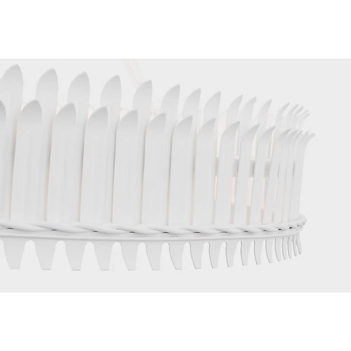 Suzanne Kasler Leslie 37" Chandelier in Plaster White with Frosted Acrylic W36.75" x H29.75"