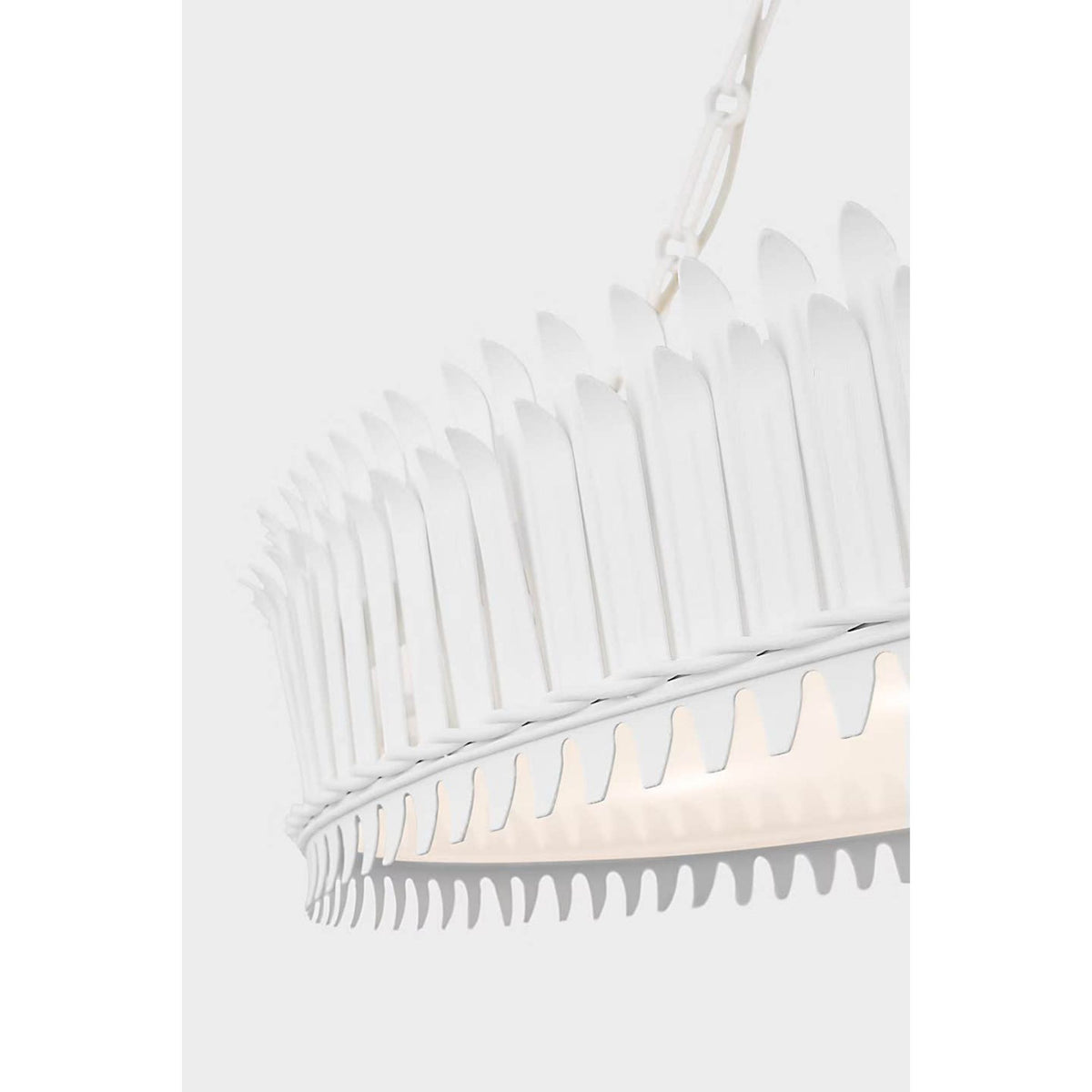Suzanne Kasler Leslie 37" Chandelier in Plaster White with Frosted Acrylic W36.75" x H29.75"