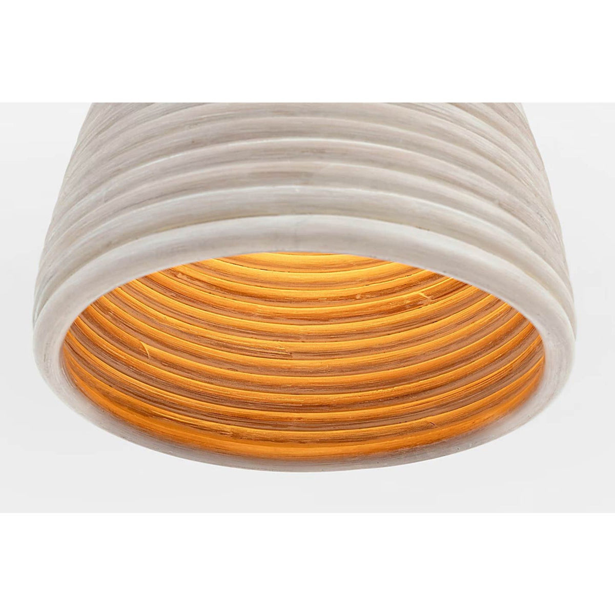 Suzanne Kasler Emerson 14" Pendant in Hand-Rubbed Antique Brass with Ash Rattan Shade W14" x H18.5"