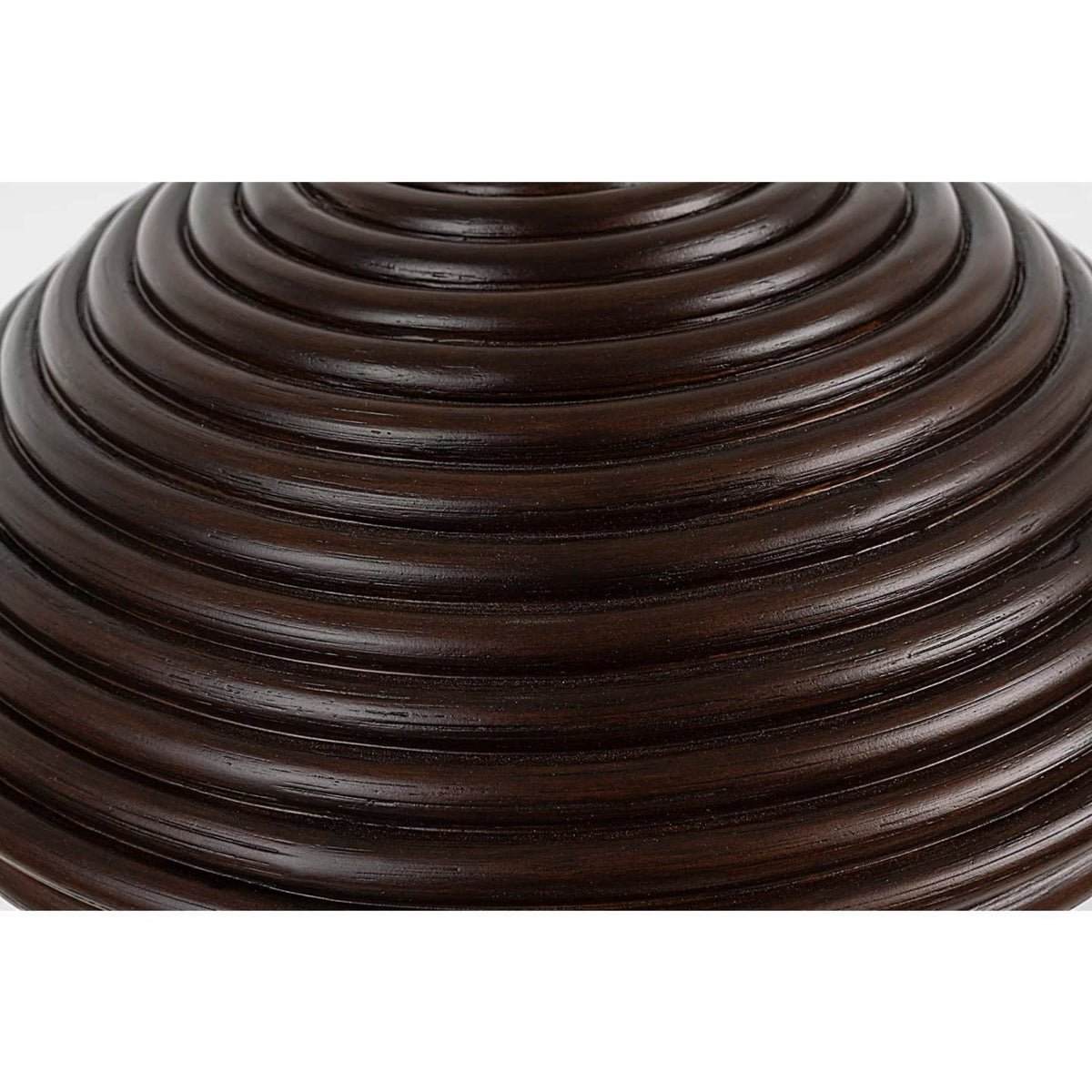 Suzanne Kasler Emerson 16" Pendant in Hand-Rubbed Antique Brass with Espresso Rattan Shade W15.75" x H8.5"