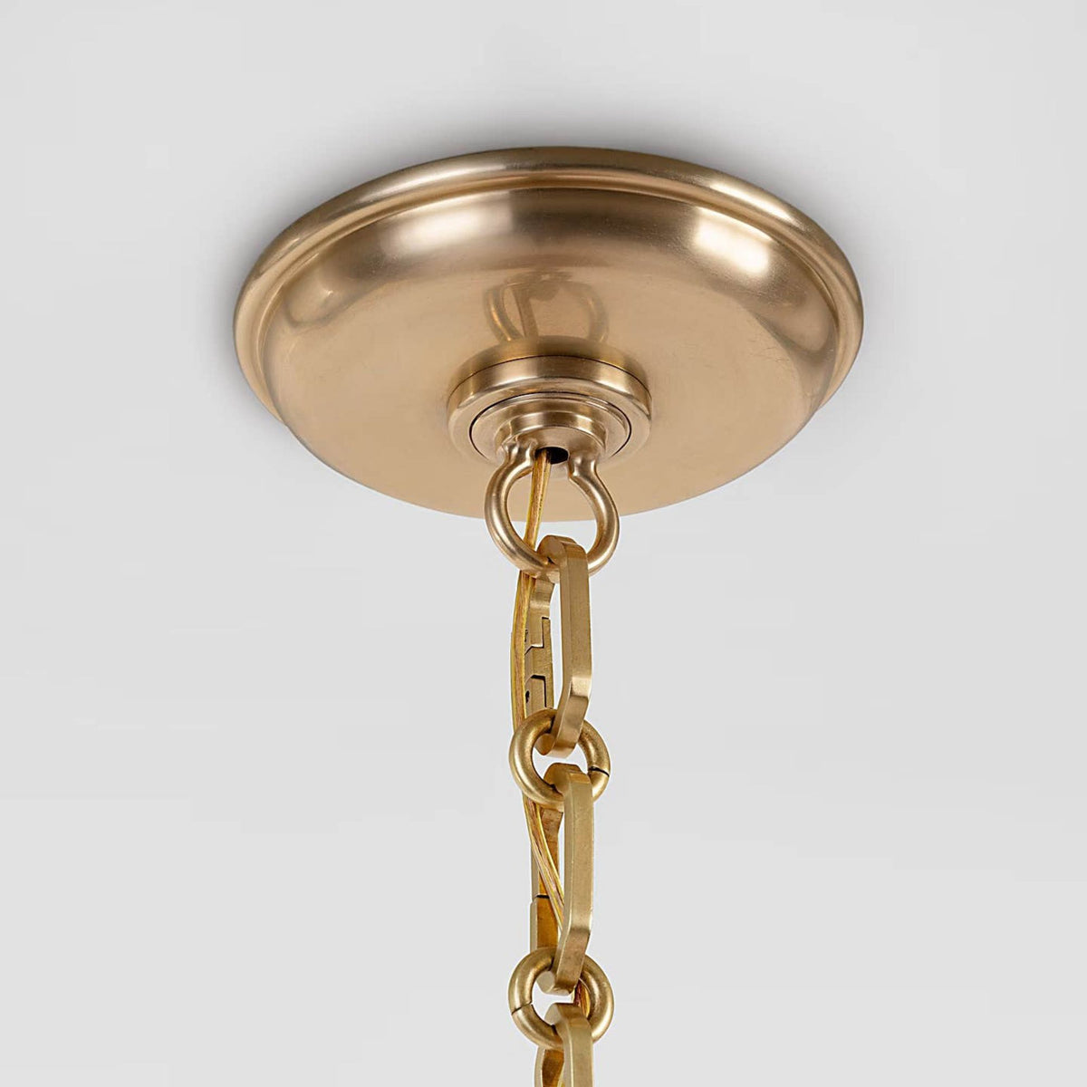Suzanne Kasler Emerson 16" Pendant in Hand-Rubbed Antique Brass with Natural Rattan Shade W15.75" x H8.5"