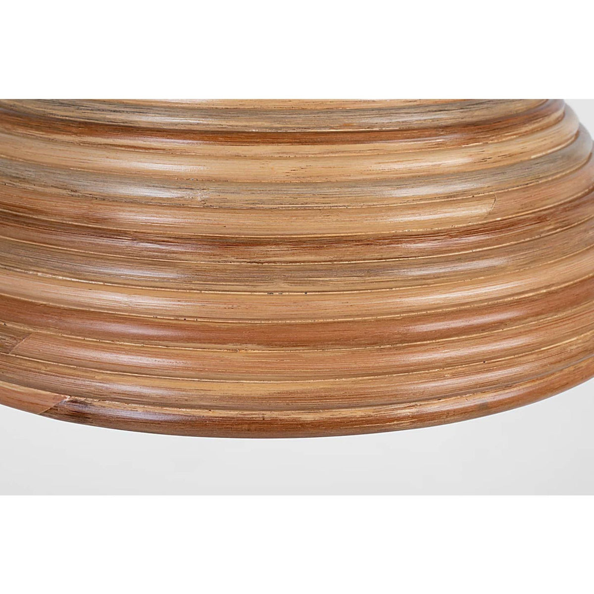 Suzanne Kasler Emerson 23" Pendant in Hand-Rubbed Antique Brass with Natural Rattan Shade W22.75" x H11.75"