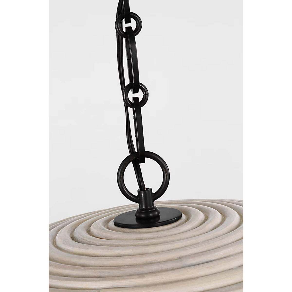 Suzanne Kasler Emerson 29" Pendant in Bronze with Ash Rattan Shade W29.25" x H11"