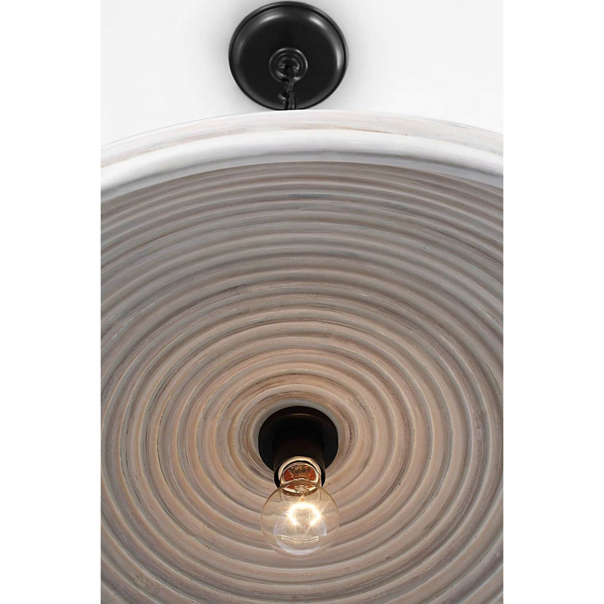 Suzanne Kasler Emerson 29" Pendant in Bronze with Ash Rattan Shade W29.25" x H11"
