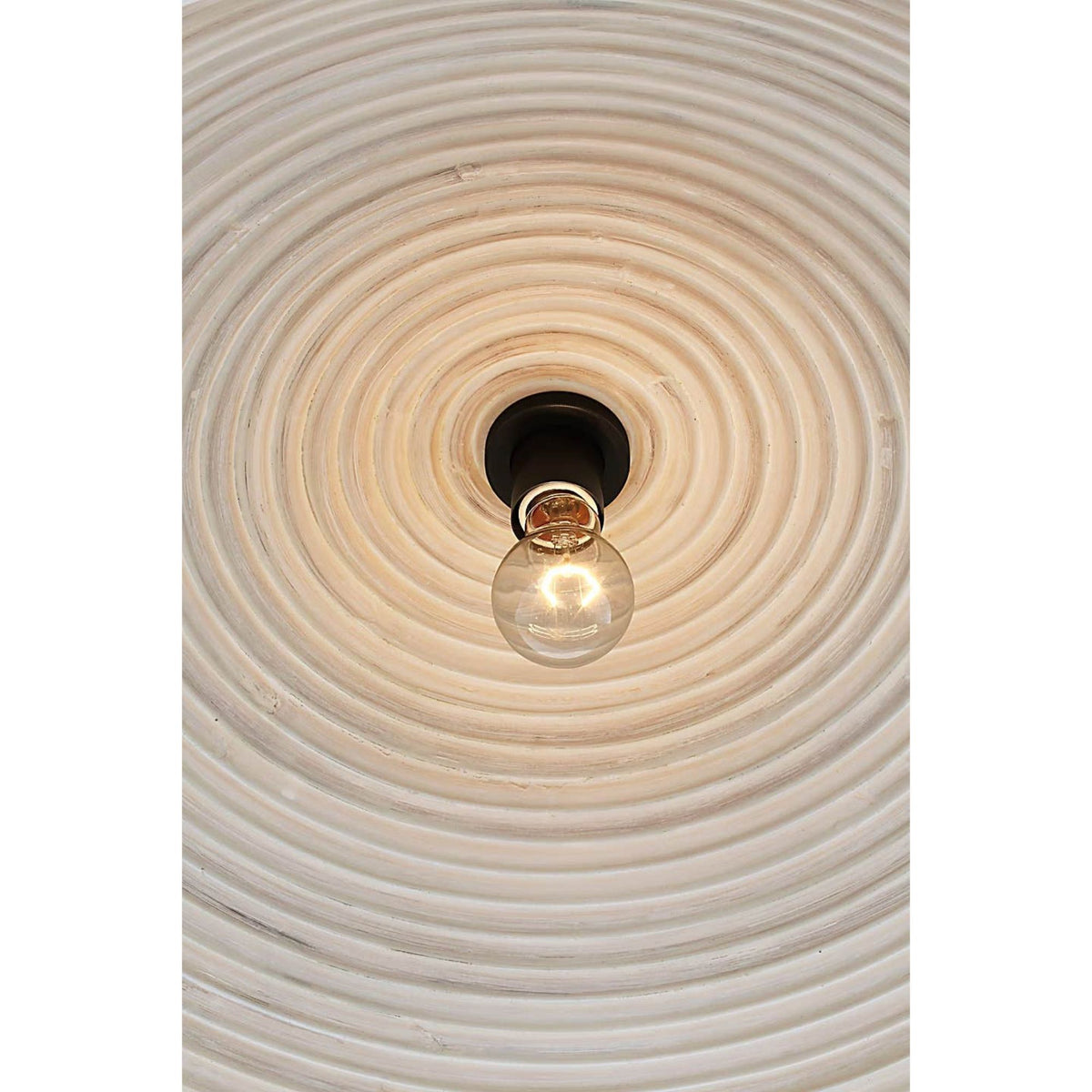Suzanne Kasler Emerson 29" Pendant in Bronze with Ash Rattan Shade W29.25" x H11"