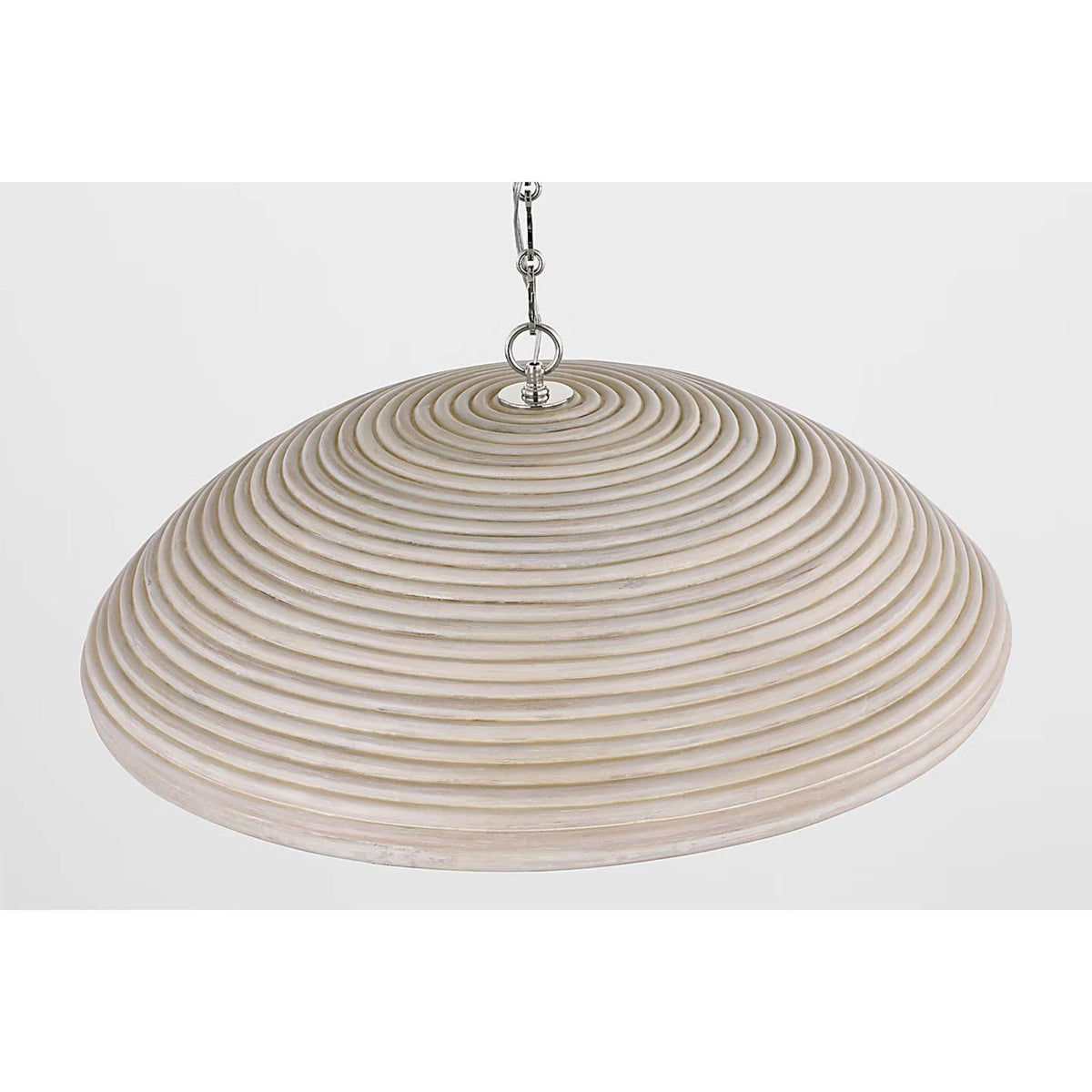Suzanne Kasler Emerson 29" Pendant in Polished Nickel with Ash Rattan Shade W29.25" x H11"