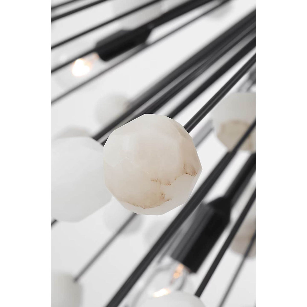 Suzanne Kasler Lys 41" Chandelier in Bronze and Alabaster W41.5" x H43.5"