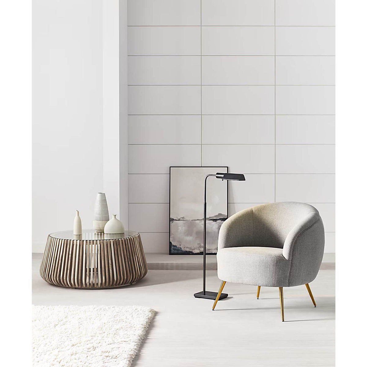 Visual Comfort Studio Adjustable Floor Lamp in Bronze H34" - 45" x E13"