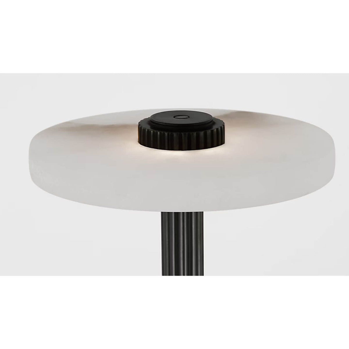 Visual Comfort Aran 9" Rechargeable Accent Lamp in Bronze and Alabaster W5" x H8.75"