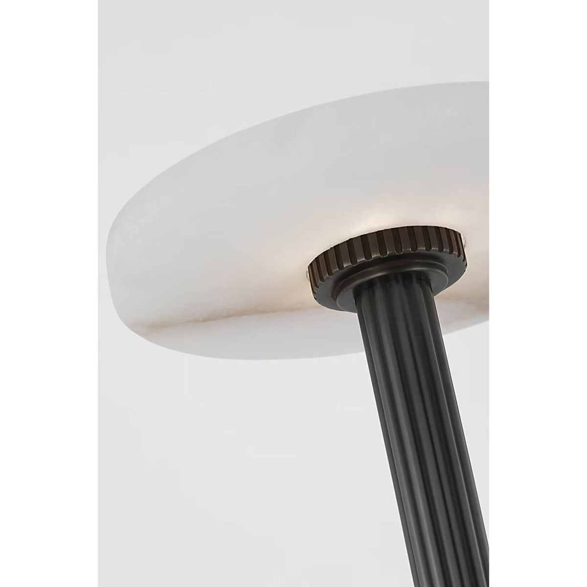 Visual Comfort Aran 9" Rechargeable Accent Lamp in Bronze and Alabaster W5" x H8.75"
