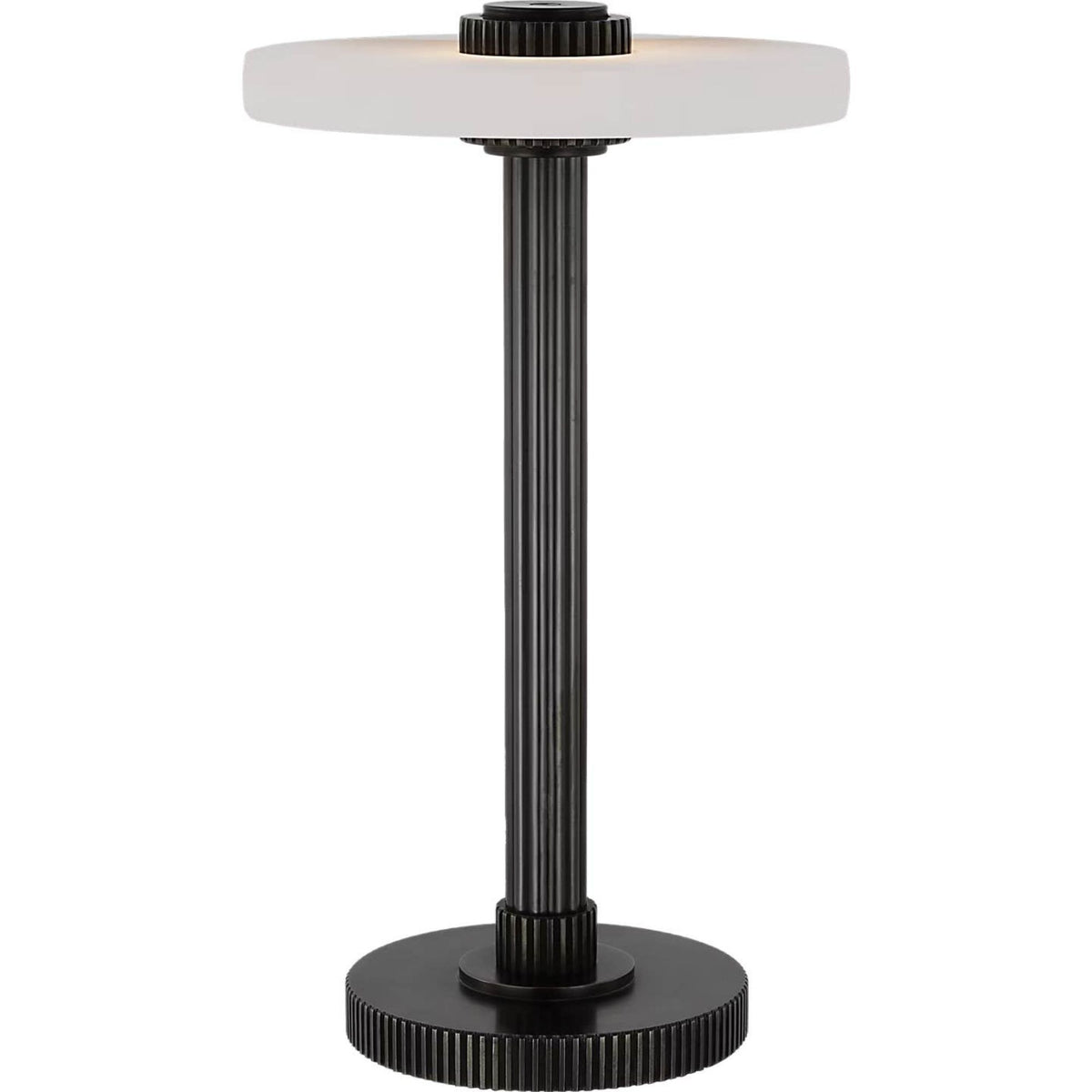 Visual Comfort Aran 9" Rechargeable Accent Lamp in Bronze and Alabaster W5" x H8.75"