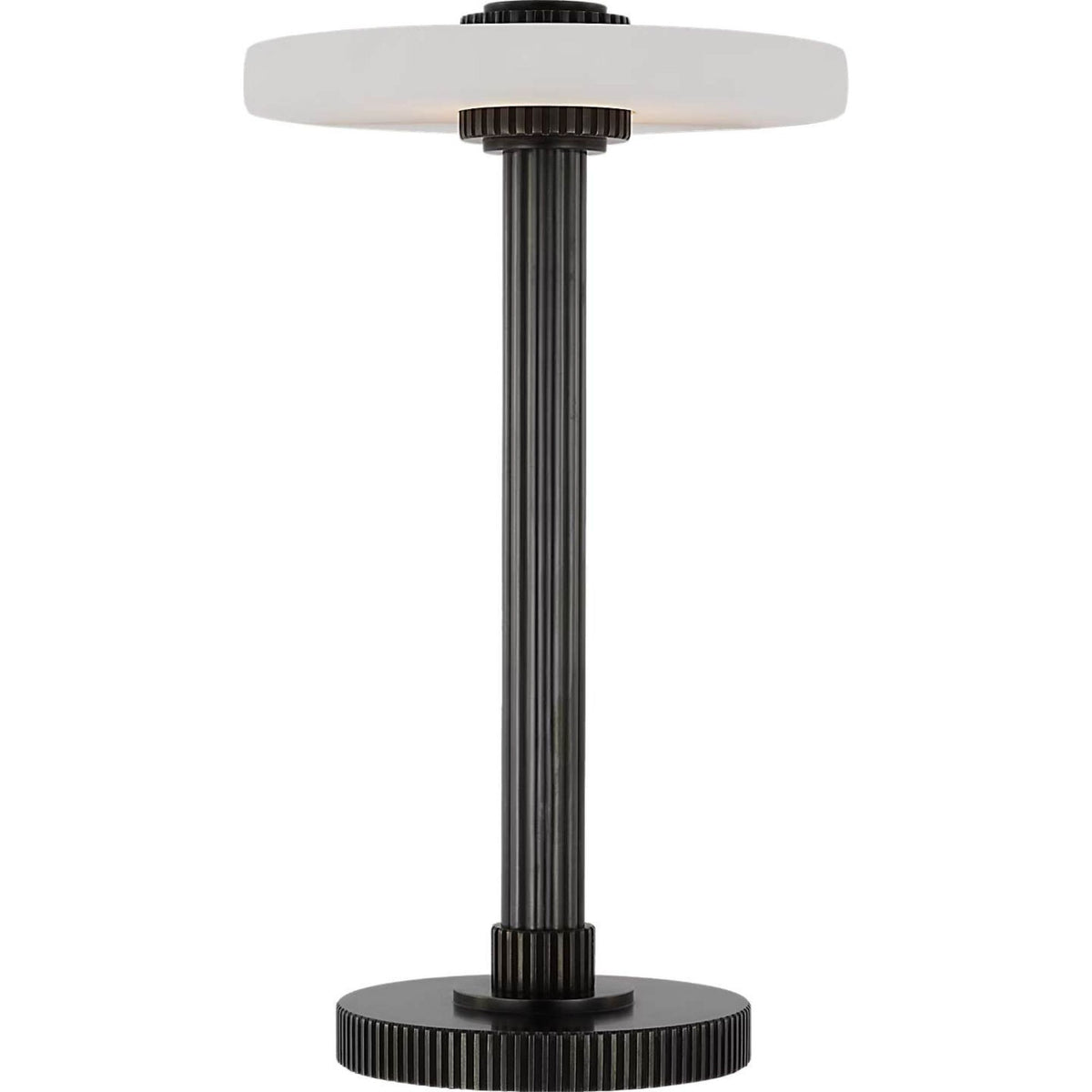 Visual Comfort Aran 9" Rechargeable Accent Lamp in Bronze and Alabaster W5" x H8.75"