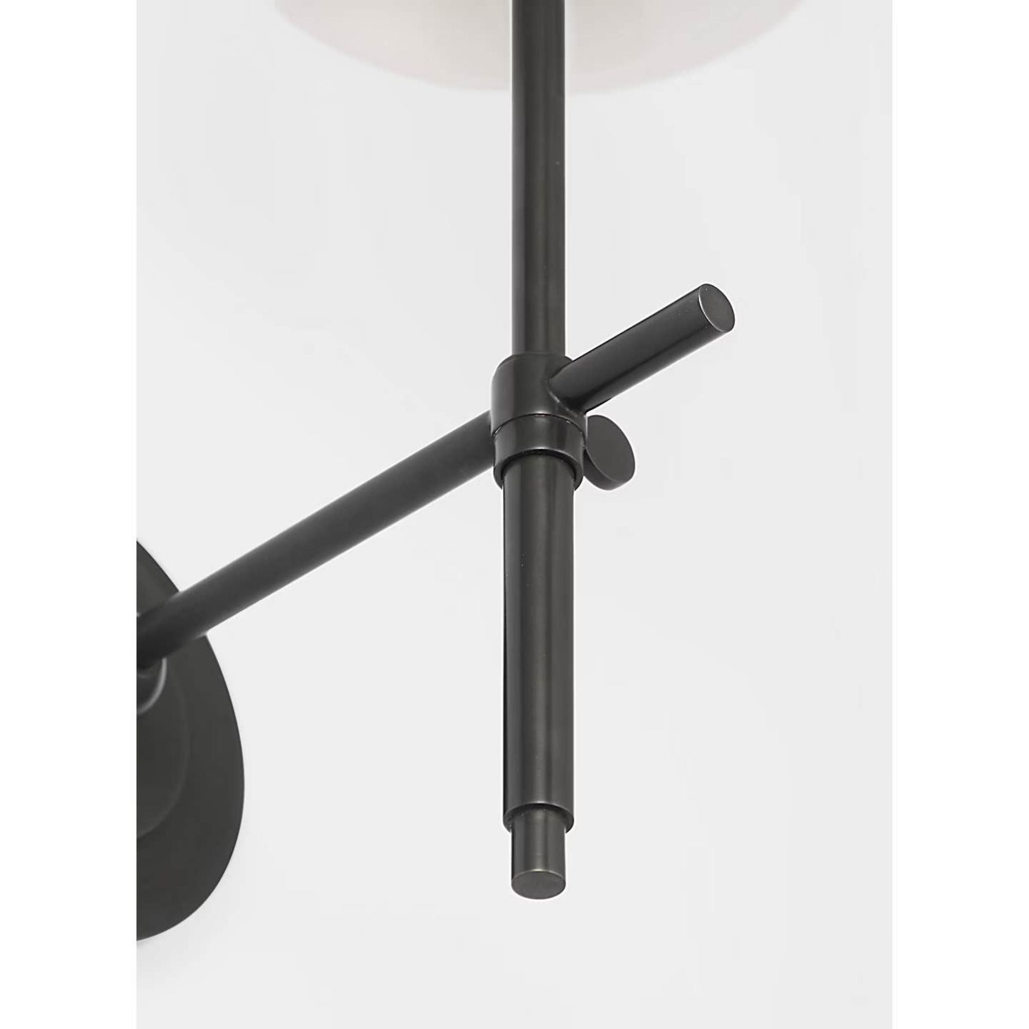 Thomas O'Brien Bryant 15" Cordless Bath Sconce in Bronze with White Glass W5.5" x H15" x E8.5"