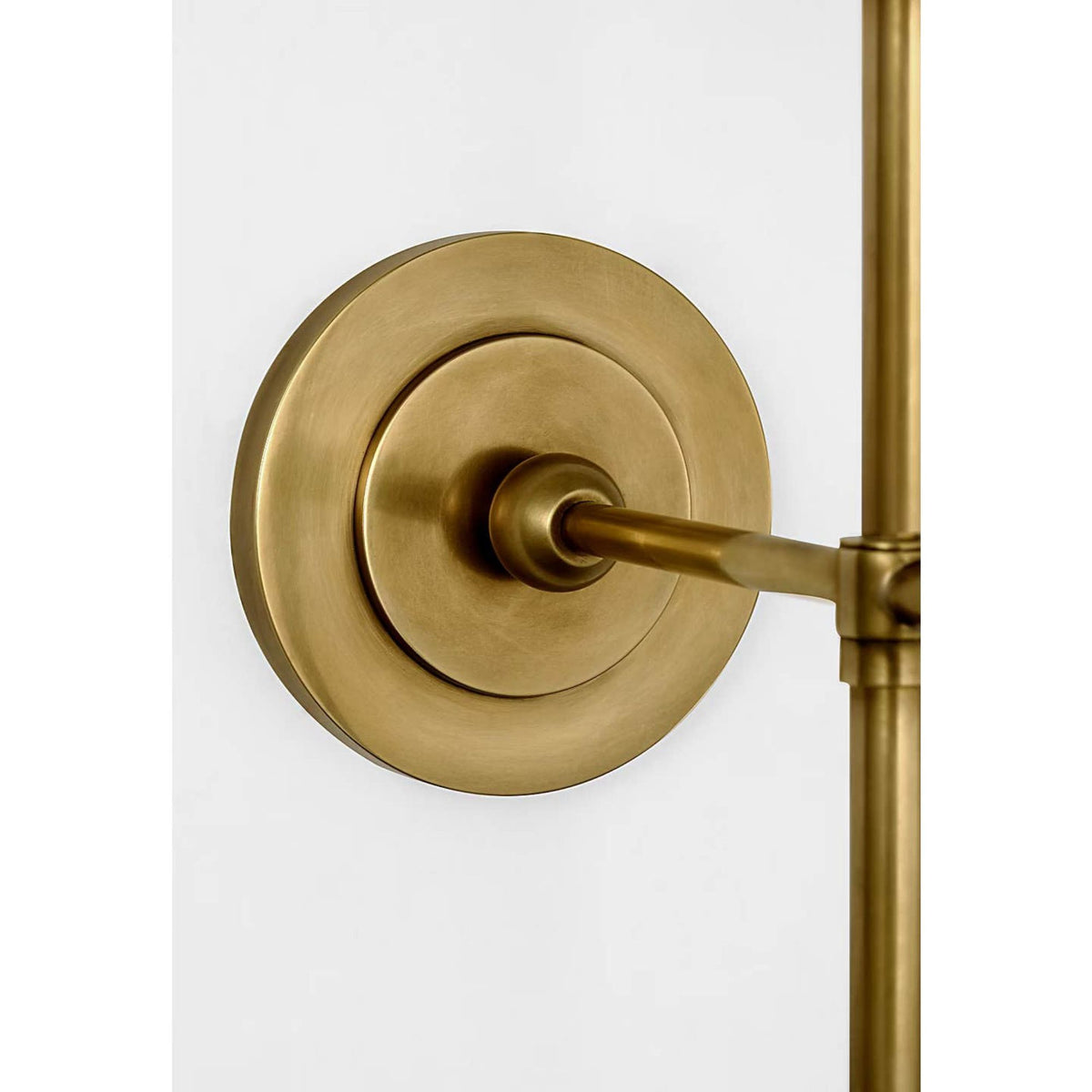 Thomas O'Brien Bryant 15" Cordless Bath Sconce in Hand-Rubbed Antique Brass with White Glass W5.5" x H15" x E8.5"