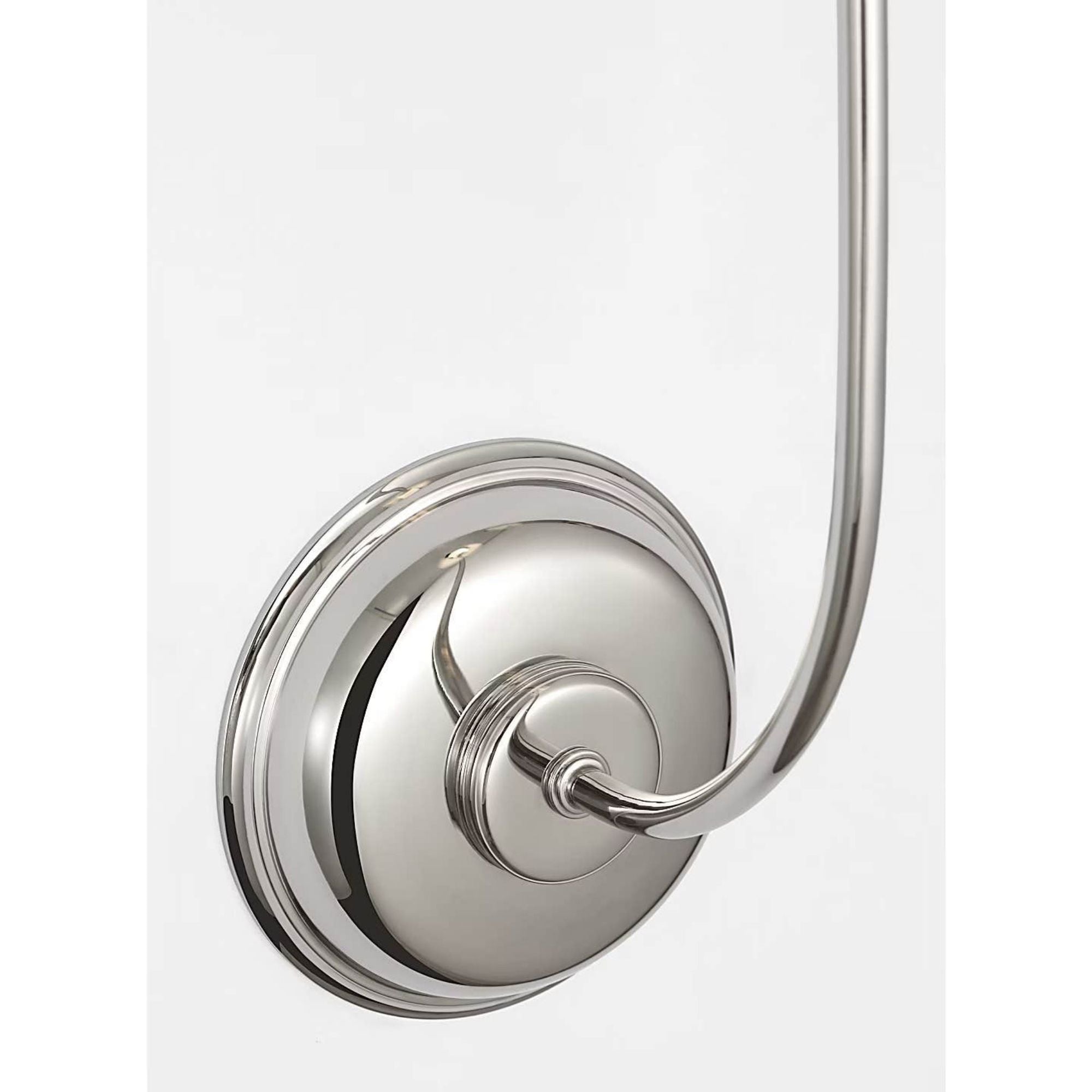 Thomas O'Brien Vendome 26" Single Sconce in Polished Nickel with Linen Shade W5.5" x H25.75" x E8.25"