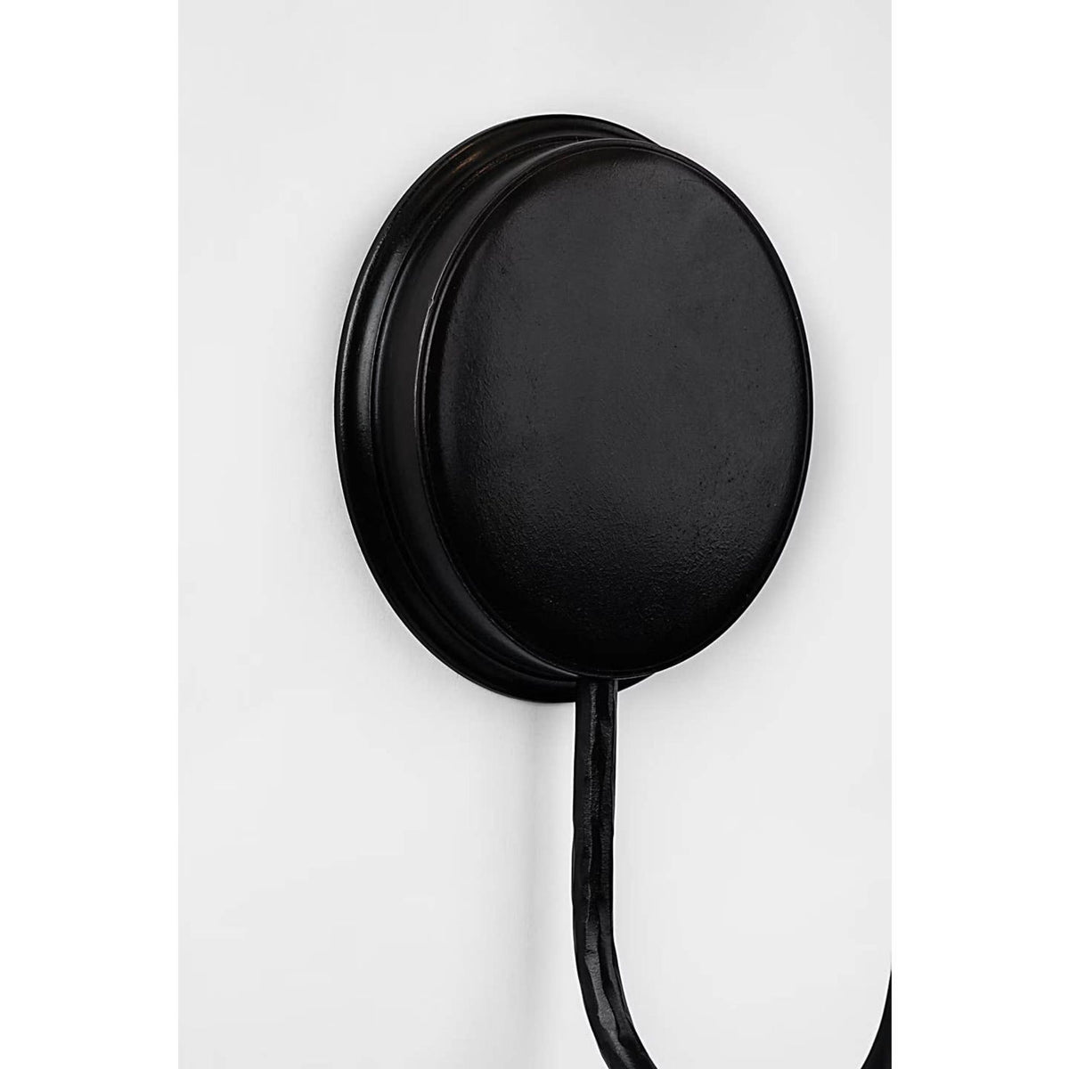 Thomas O'Brien Kairos 27" Tail Sconce in Aged Iron and Roman Bronze with Linen Shade W6.5" x H26.5" x E7.5"