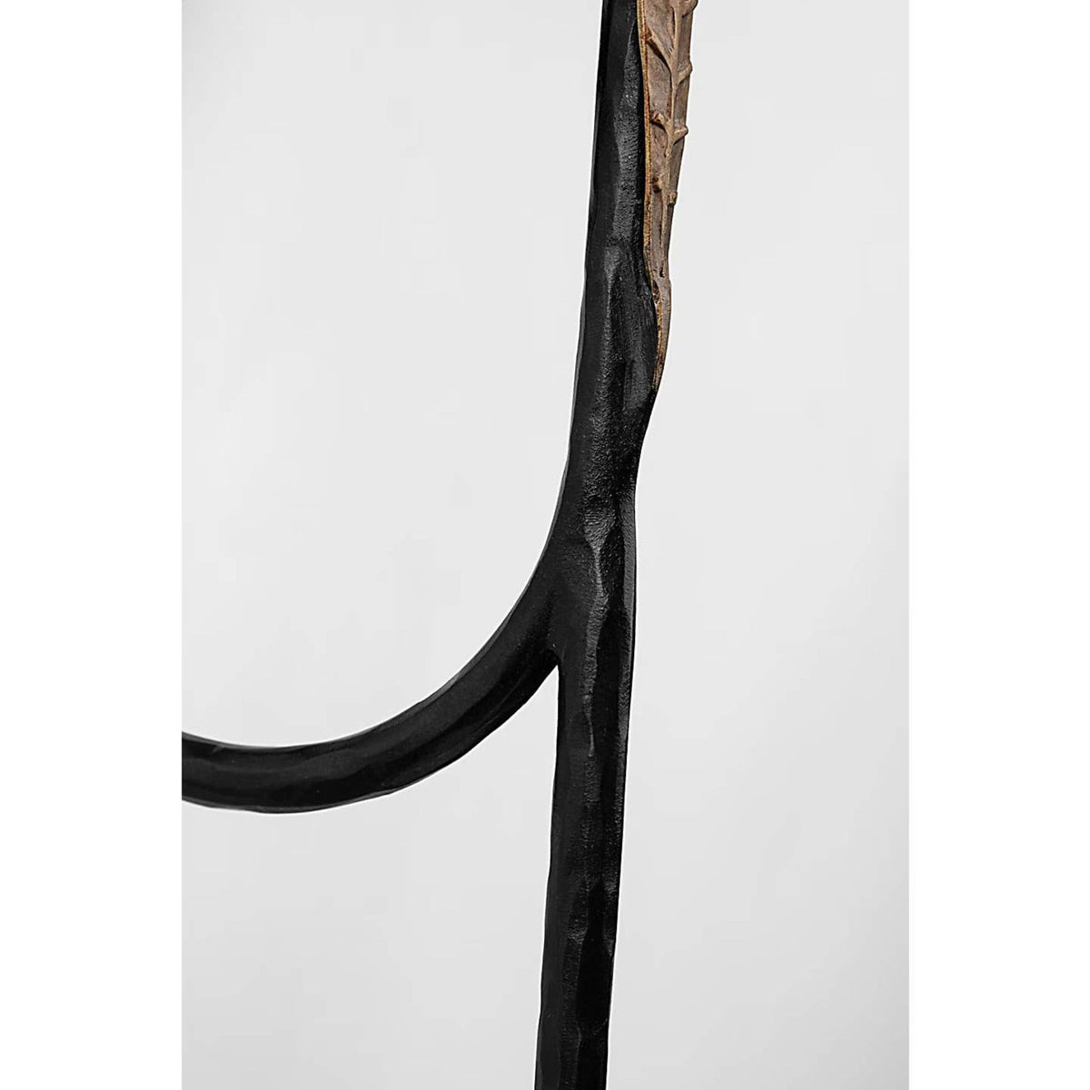 Thomas O'Brien Kairos 27" Tail Sconce in Aged Iron and Roman Bronze with Linen Shade W6.5" x H26.5" x E7.5"
