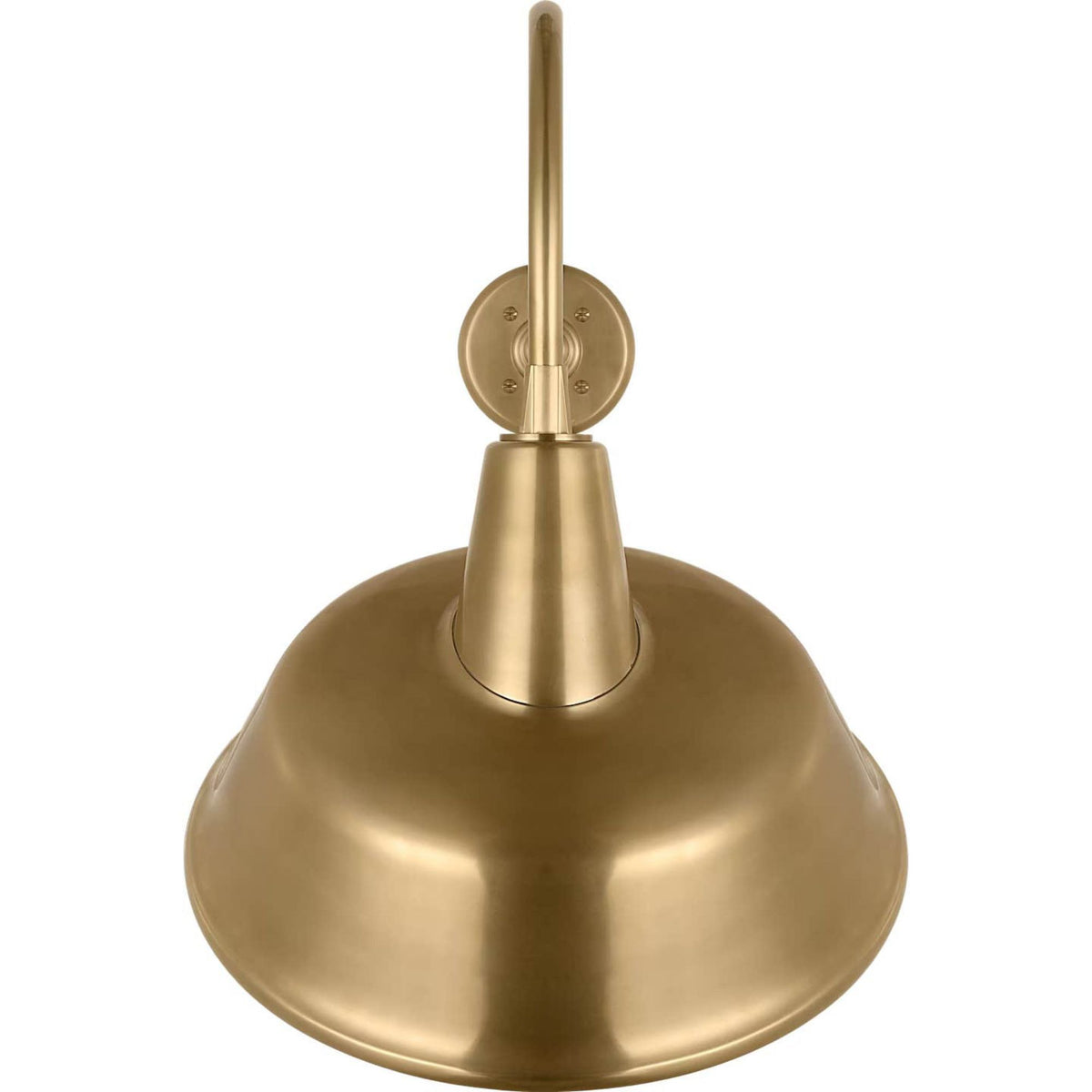 Thomas O'Brien Academy 23" Flynn Barn Light in Hand-Rubbed Antique Brass with 16" Tilted Bowers Shade W16" x H23" x E27.75"
