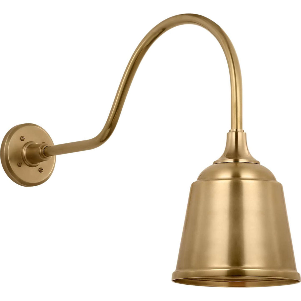 Thomas O'Brien Academy 23" Flynn Barn Light in Hand-Rubbed Antique Brass with 8" Rockhouse Shade W8" x H18" x E26.5"