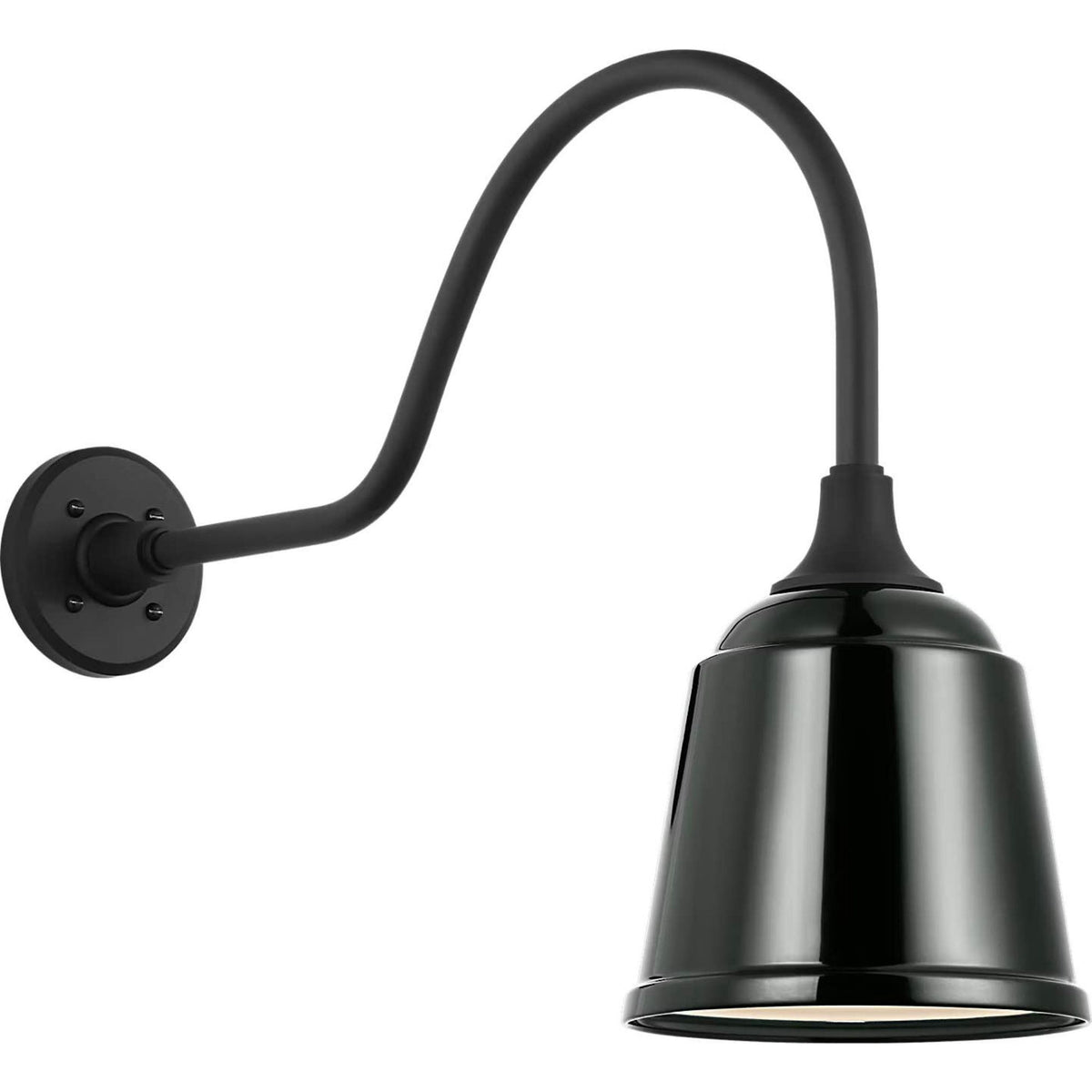 Thomas O'Brien Academy 23" Flynn Barn Light in Matte Black with 8" Green Rockhouse Shade W8" x H18" x E26.5"
