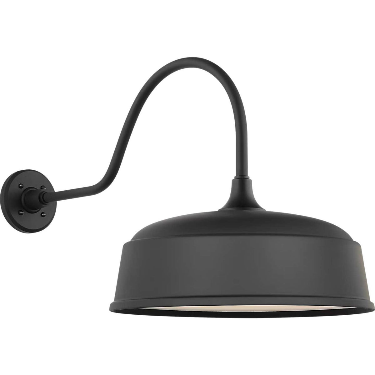 Thomas O'Brien Academy 23" Flynn Barn Light in Matte Black with 16" Rockhouse Shade W16" x H16.5" x E30.5"