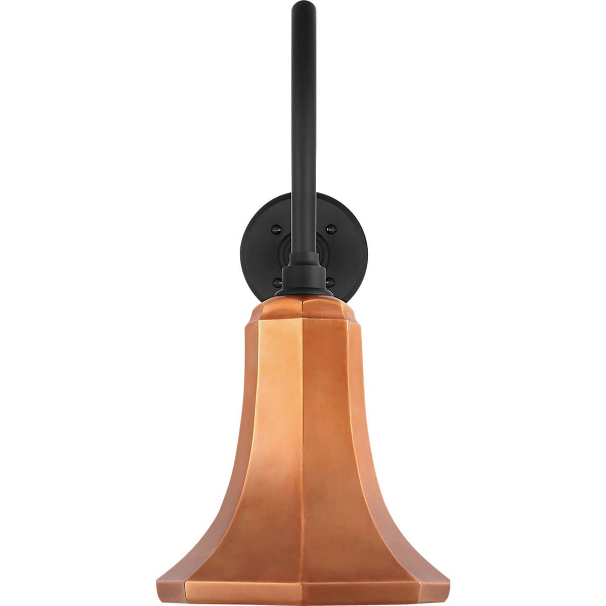 Thomas O'Brien Academy 23" Flynn Barn Light in Matte Black with 9.25" Soft Copper Savannah Shade W9.25" x H20.25" x E27.25"
