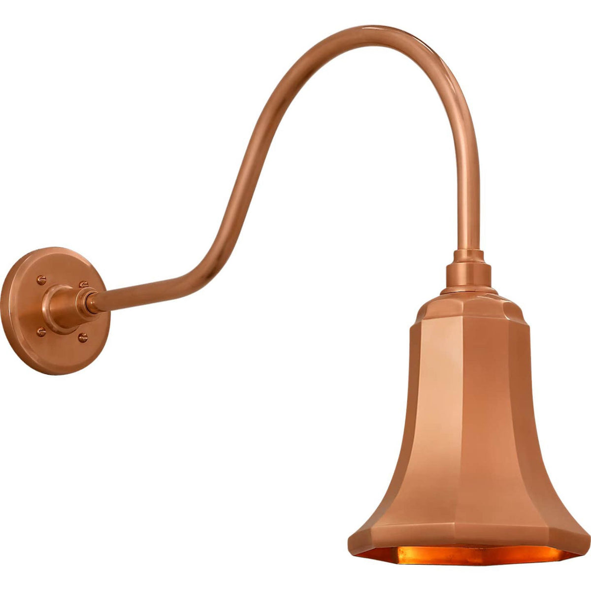 Thomas O'Brien Academy 23" Flynn Barn Light in Soft Copper with 7.5" Savannah Shade W7.5" x H18.5" x E26.25"