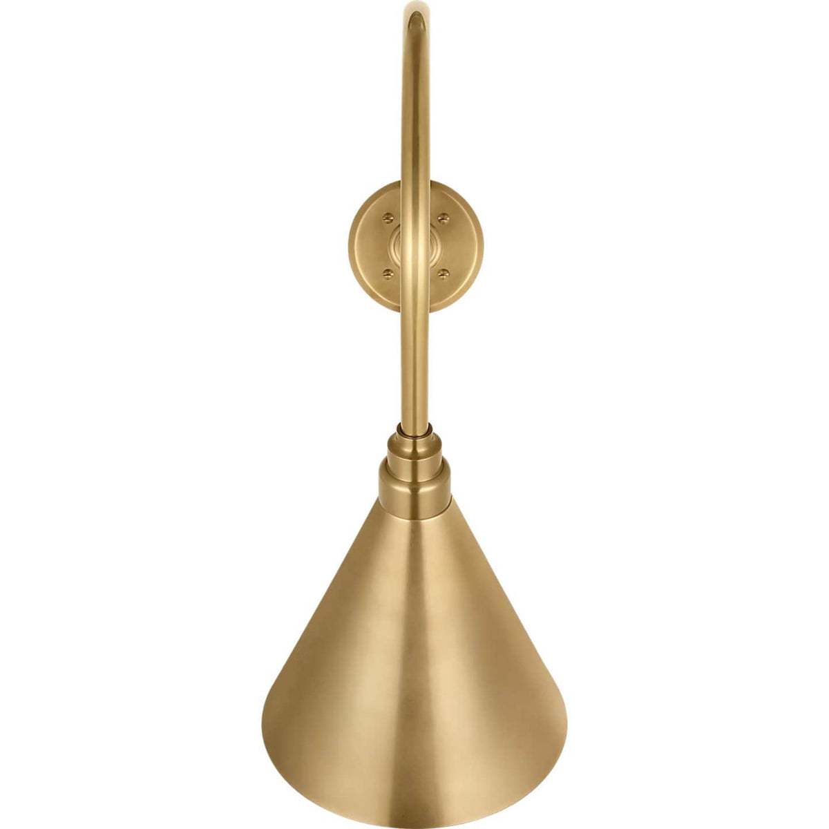 Thomas O'Brien Academy 26" Angled Flynn Barn Light in Hand-Rubbed Antique Brass with 9" Conical Savannah Shade W9" x H23.25" x E26"