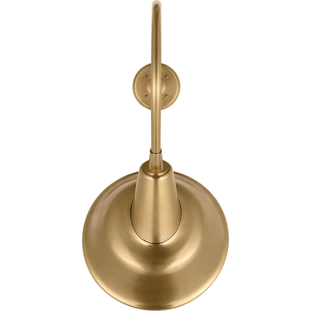 Thomas O'Brien Academy 26" Angled Flynn Barn Light in Hand-Rubbed Antique Brass with 12.5" Tilted Bowers Shade W12.5" x H25.25" x E26"