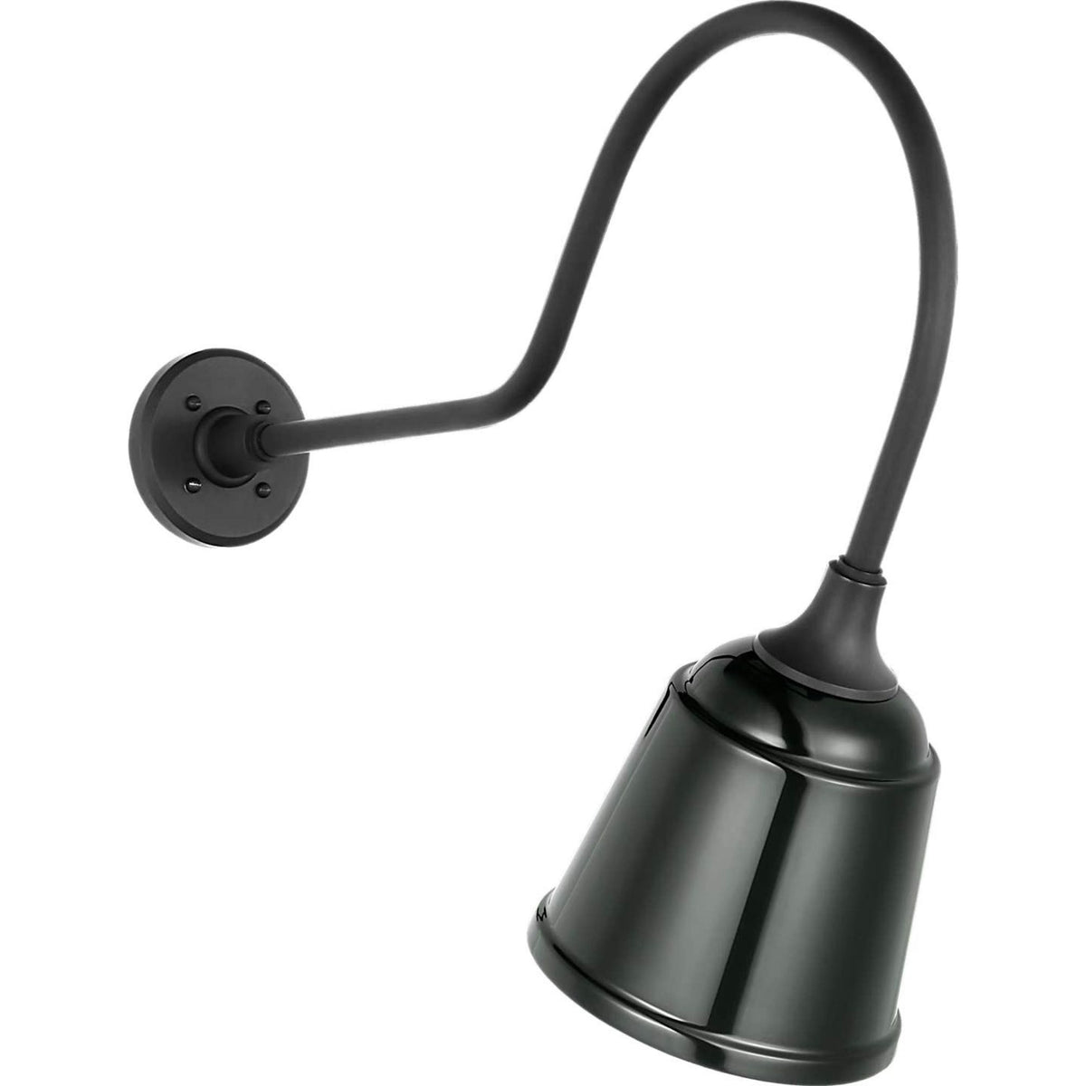 Thomas O'Brien Academy 26" Angled Flynn Barn Light in Matte Black with 8" Green Rockhouse Shade W8" x H22" x E26"