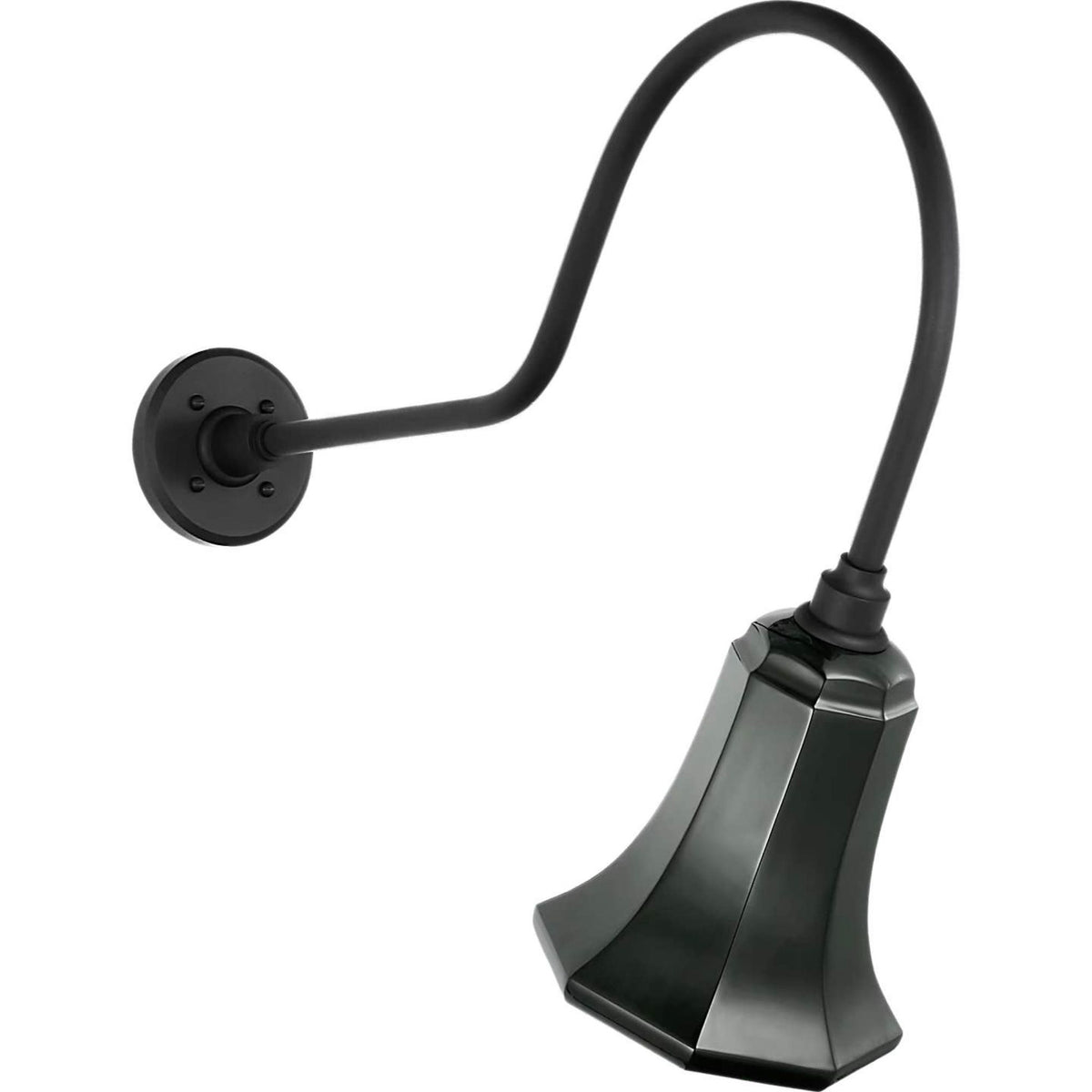 Thomas O'Brien Academy 26" Angled Flynn Barn Light in Matte Black with 7.5" Green Savannah Shade W7.5" x H22.25" x E26"