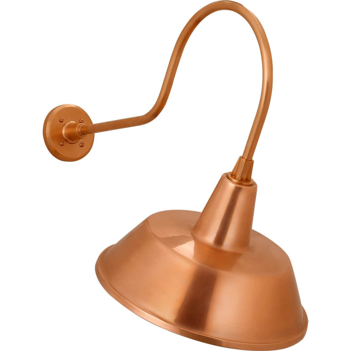 Thomas O'Brien Academy 26" Angled Flynn Barn Light in Soft Copper with 16" Bowers Shade W16" x H25" x E26"