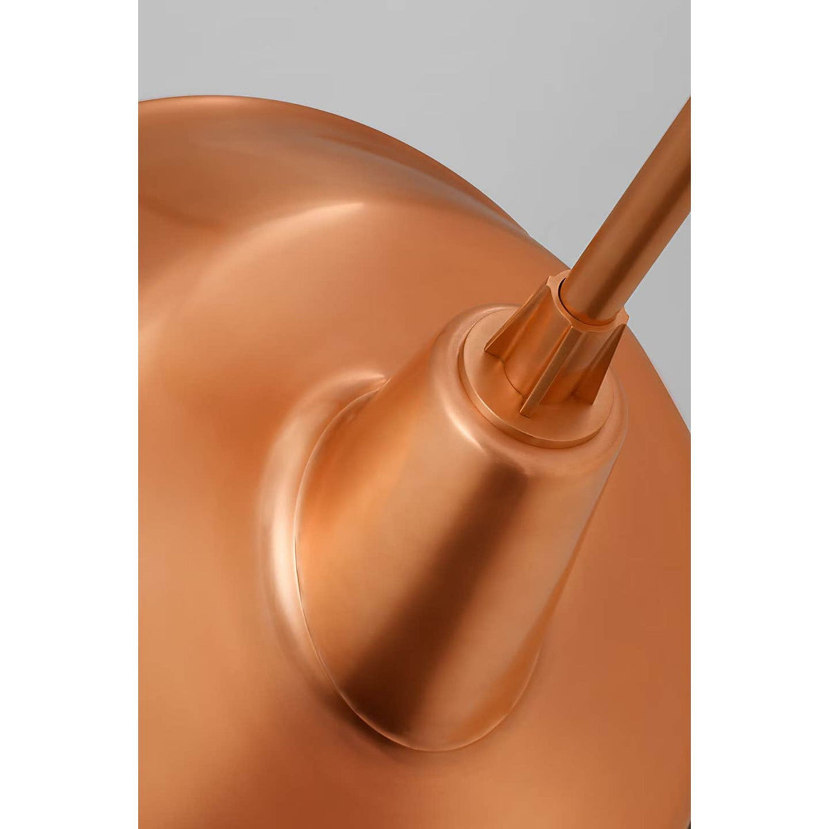 Thomas O'Brien Academy 26" Angled Flynn Barn Light in Soft Copper with 16" Tilted Bowers Shade W16" x H26.75" x E26"