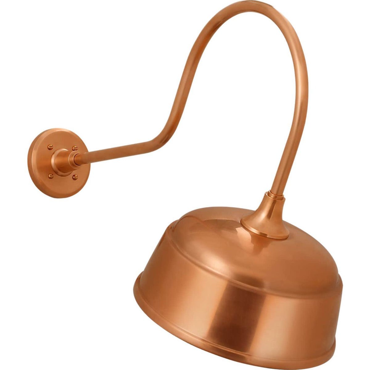 Thomas O'Brien Academy 26" Angled Flynn Barn Light in Soft Copper with 12.5" Rockhouse Shade W12.5" x H22" x E26"