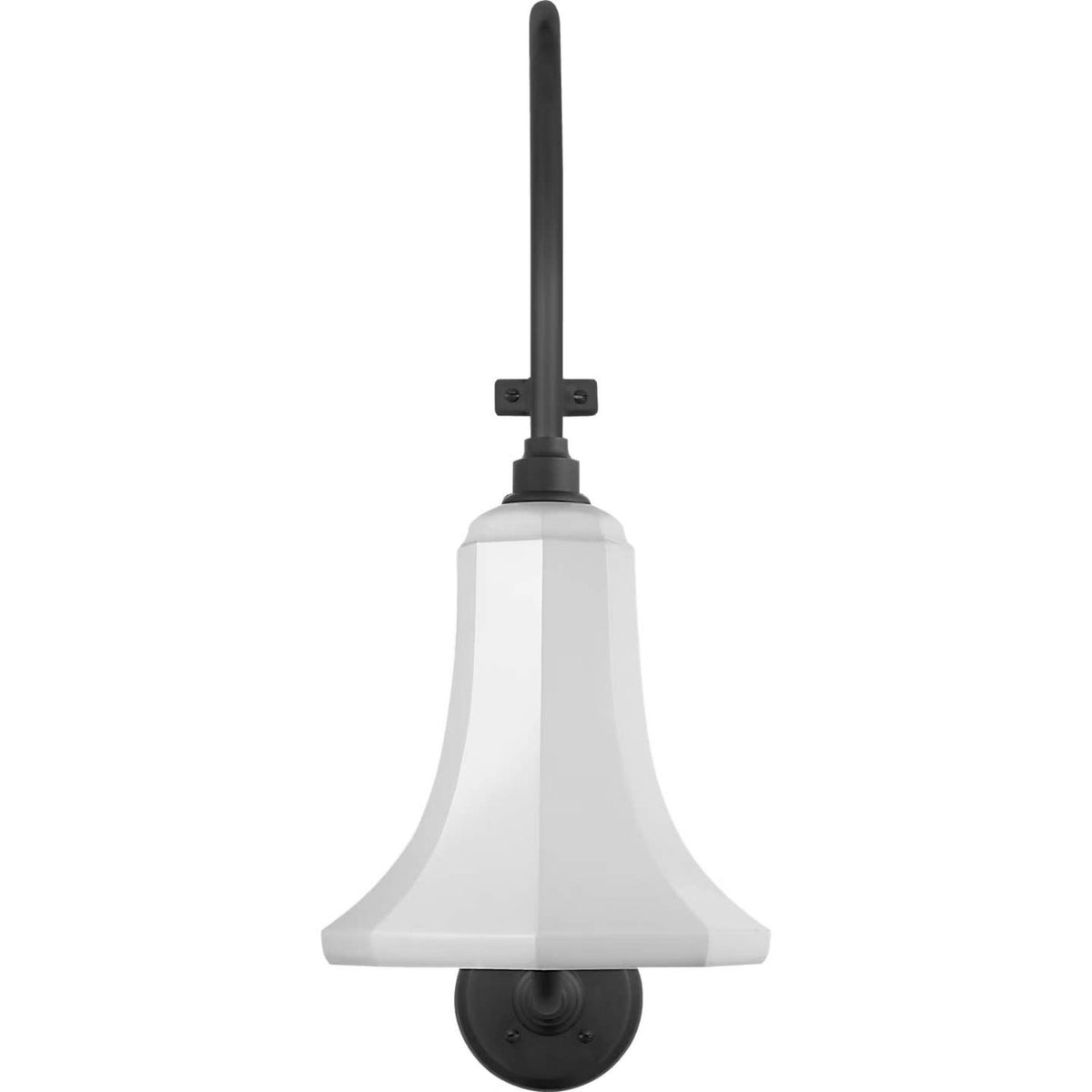 Thomas O'Brien Academy 15" Larrabee Barn Light in Matte Black with 9.25" White Savannah Shade W9.25" x H24" x E19.25"