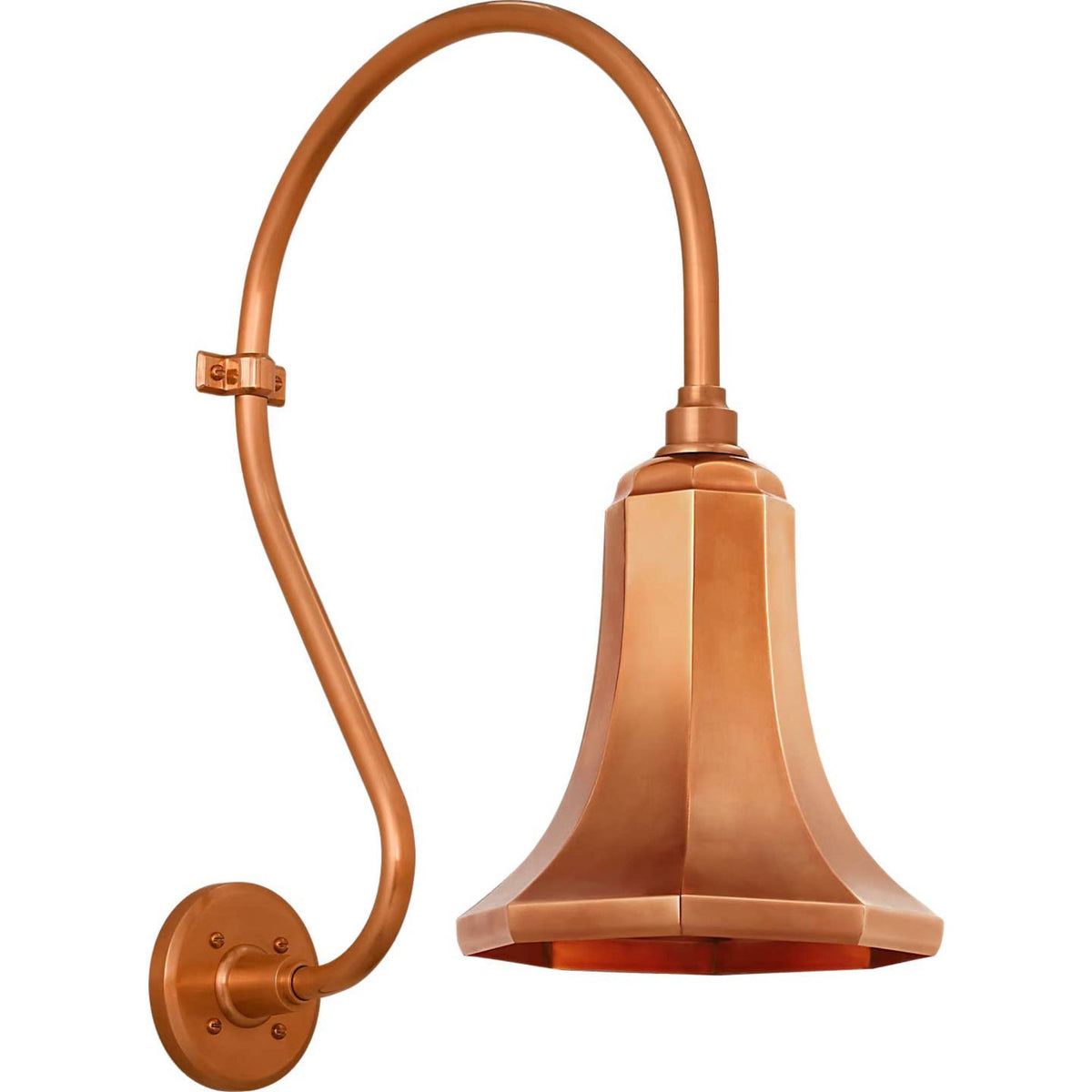 Thomas O'Brien Academy 15" Larrabee Barn Light in Soft Copper with 9.25" Savannah Shade W9.25" x H24" x E19.25"