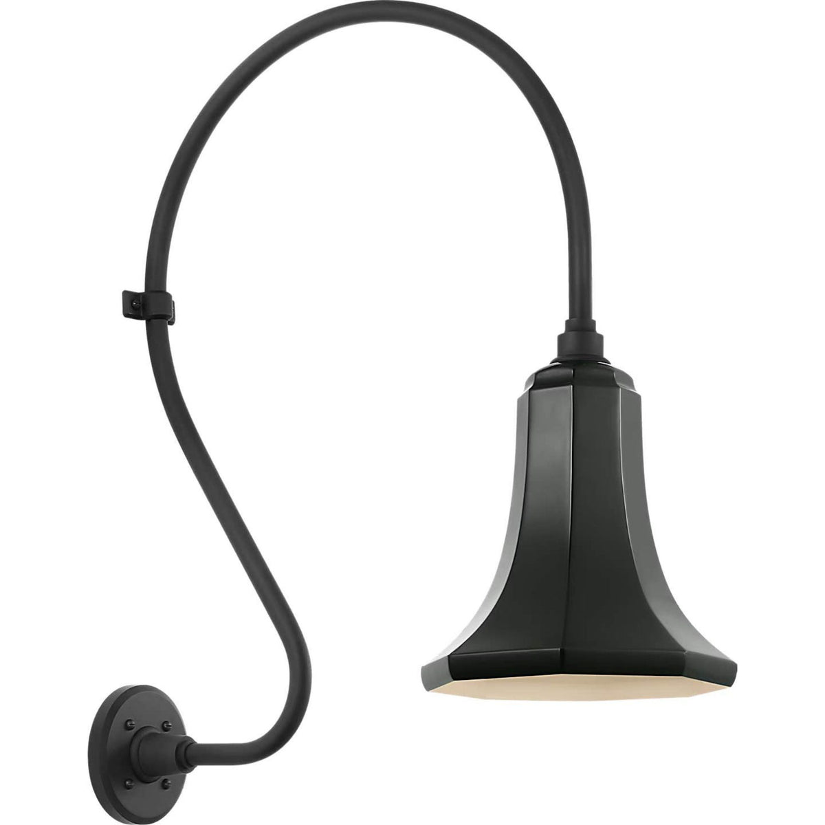 Thomas O'Brien Academy 18" Larrabee Barn Light in Matte Black with 9.25" Green Savannah Shade W9.25" x H27" x E22.25"