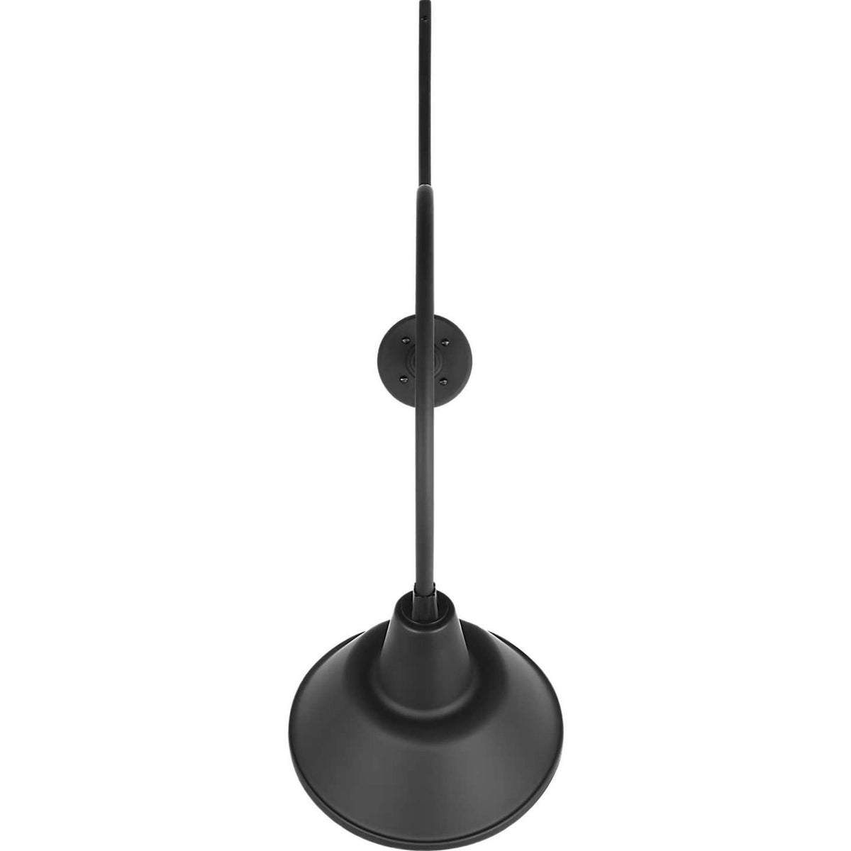 Thomas O'Brien Academy 26.5" Anchored Larrabee Barn Light in Matte Black with 12.5" Bowers Shade W12.5" x H38.25" x E26.5"