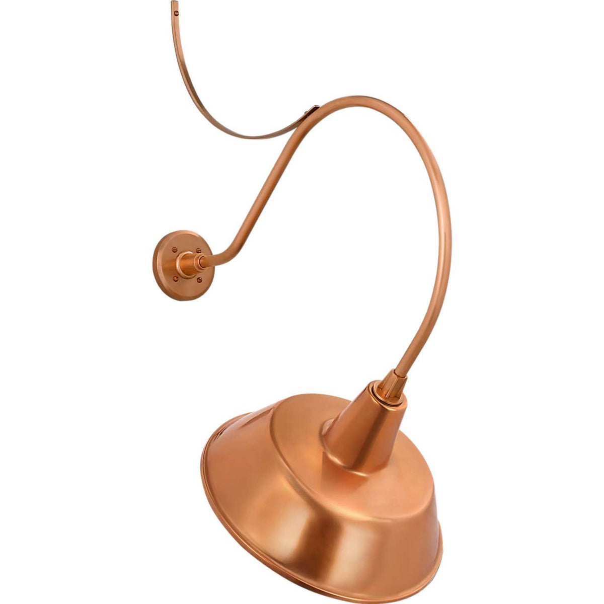 Thomas O'Brien Academy 26.5" Anchored Larrabee Barn Light in Soft Copper with 16" Bowers Shade W16" x H39.5" x E26.5"